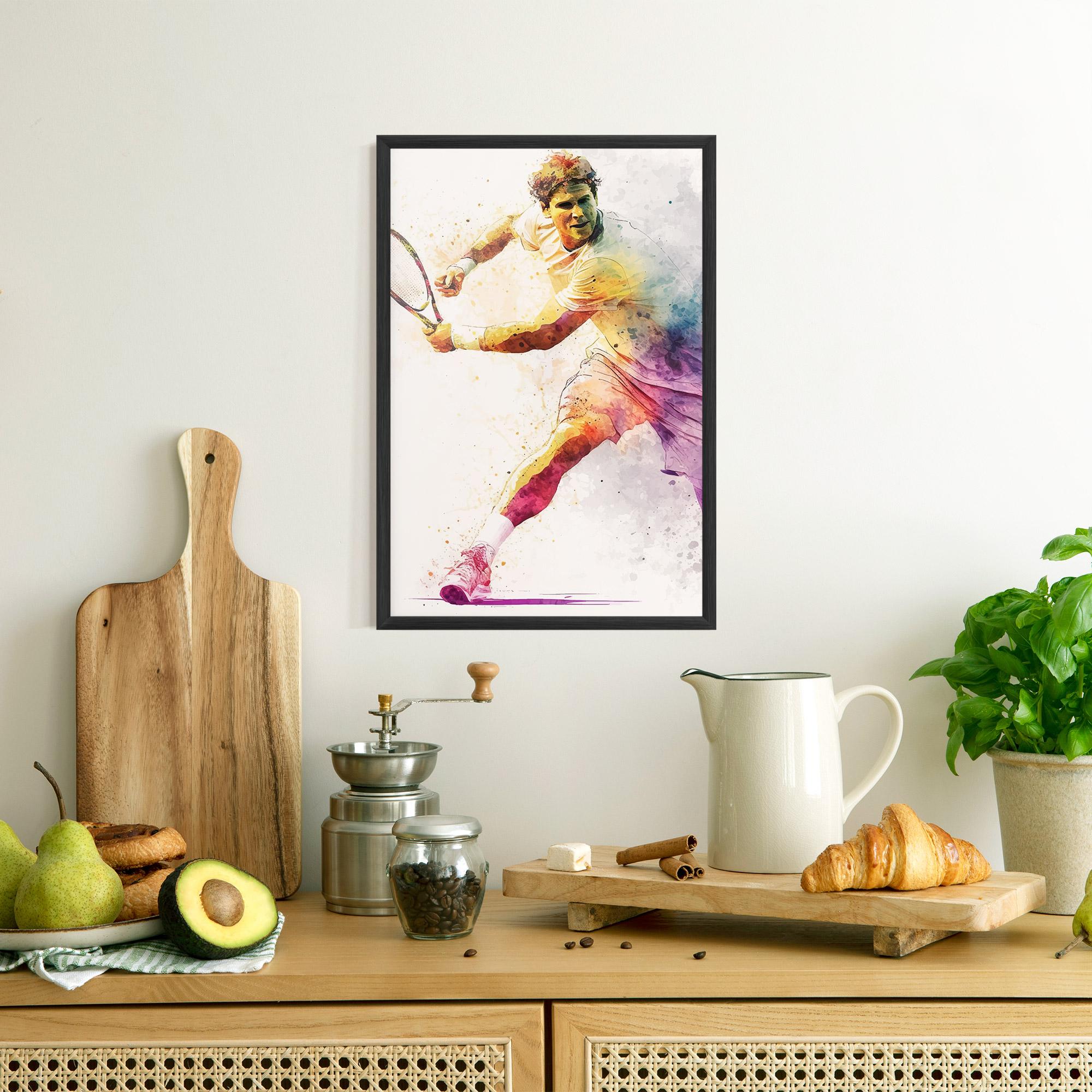 Plakat w Ramie Watercolor Tennis mockup 8