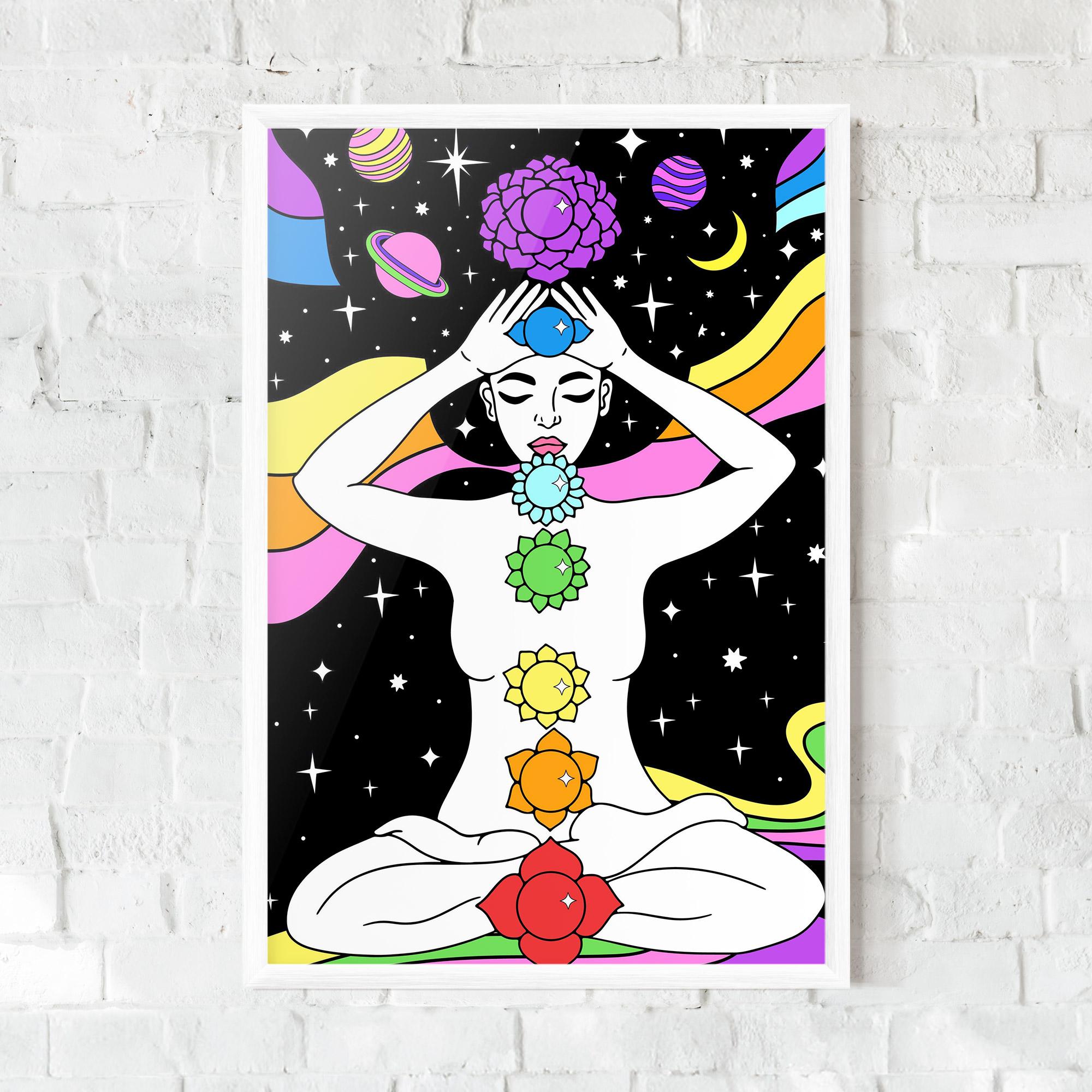 Plakat w Ramie Chakras Meditation mockup 0