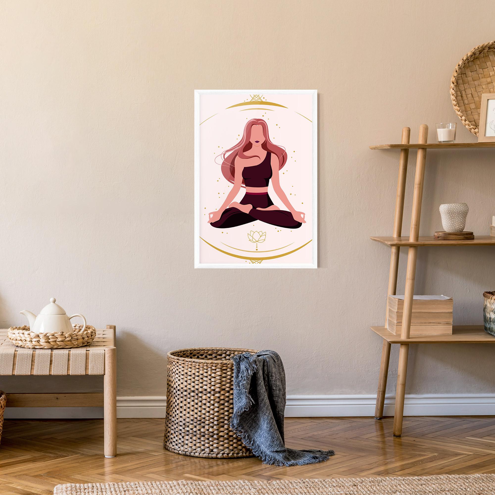 Plakat w Ramie Pretty Yoga Girl mockup 9