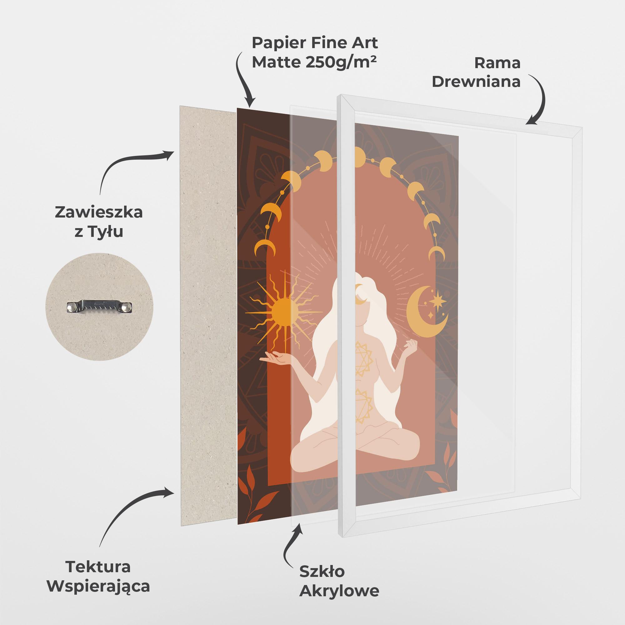 Plakat w Ramie Sun Moon Meditation mockup 1