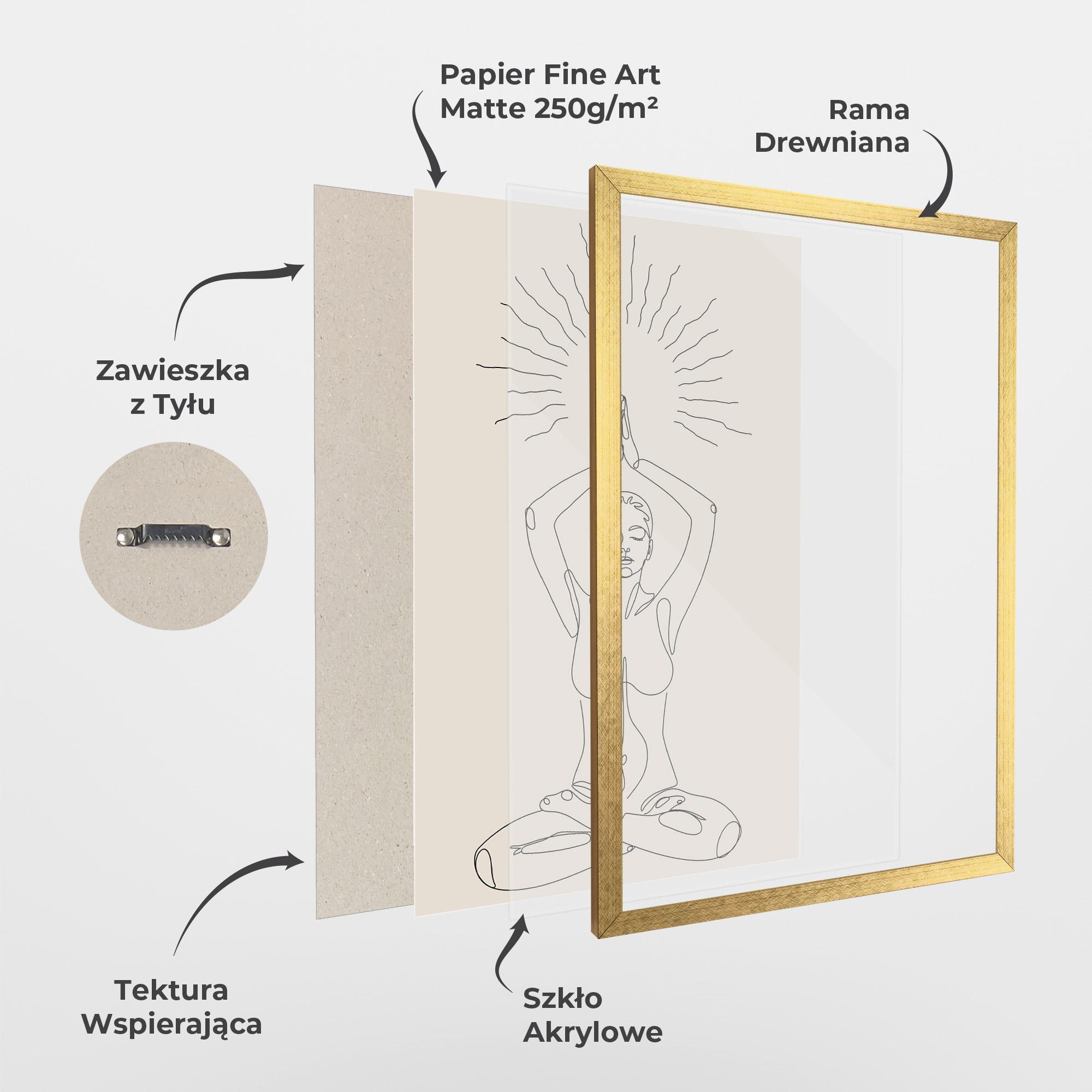 Plakat w Ramie Yoga Sun mockup 1