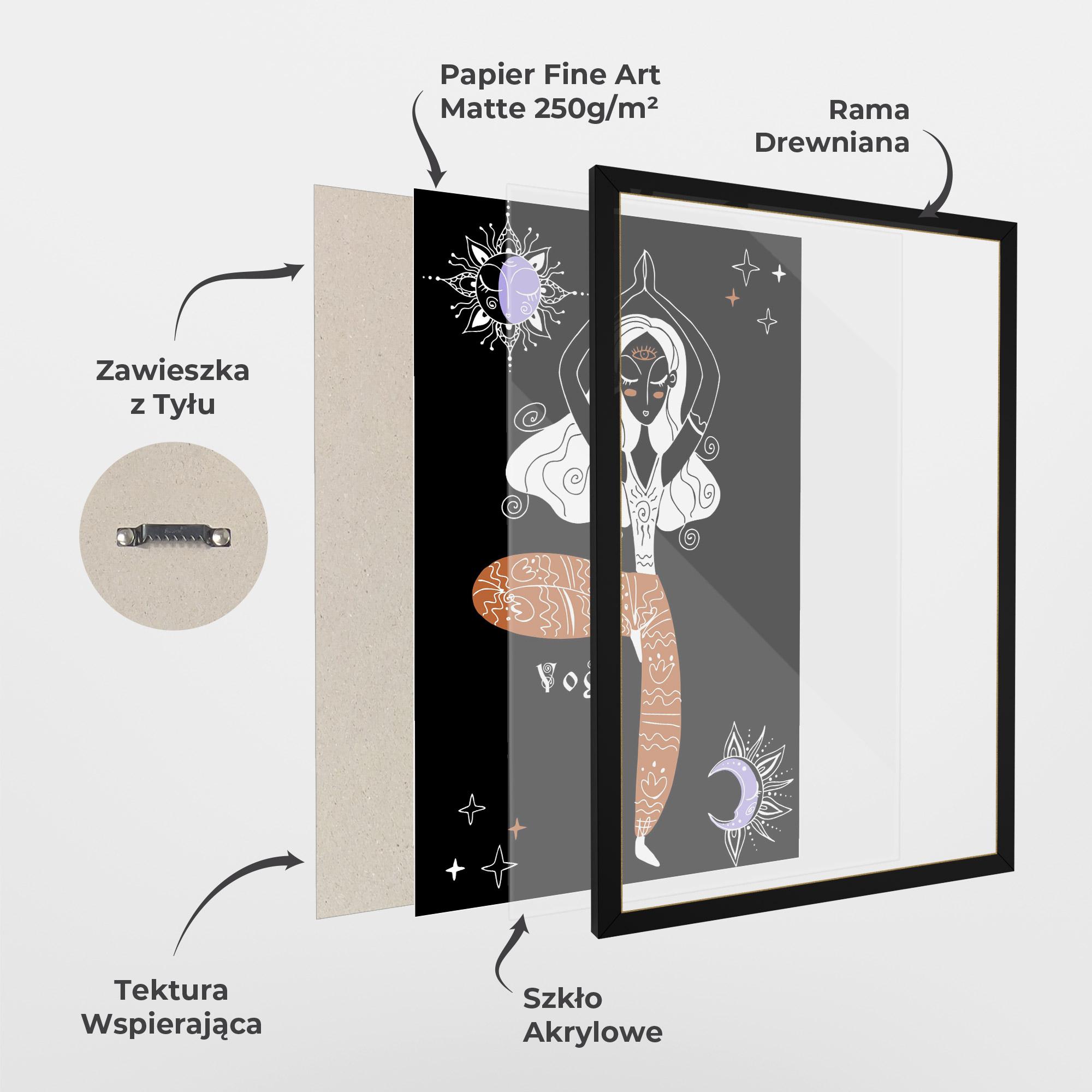 Plakat w Ramie Yoga Girl mockup 1