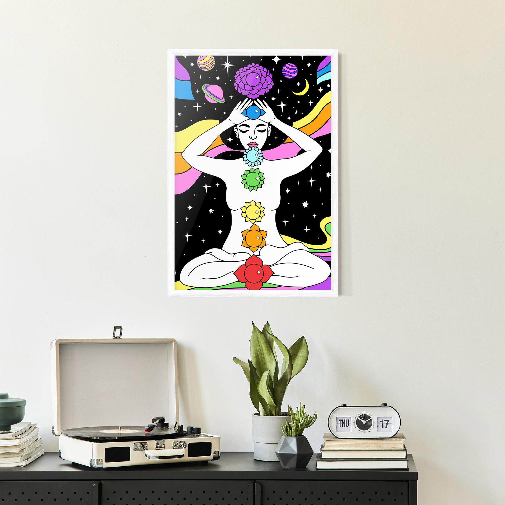 Plakat w Ramie Chakras Meditation mockup 2