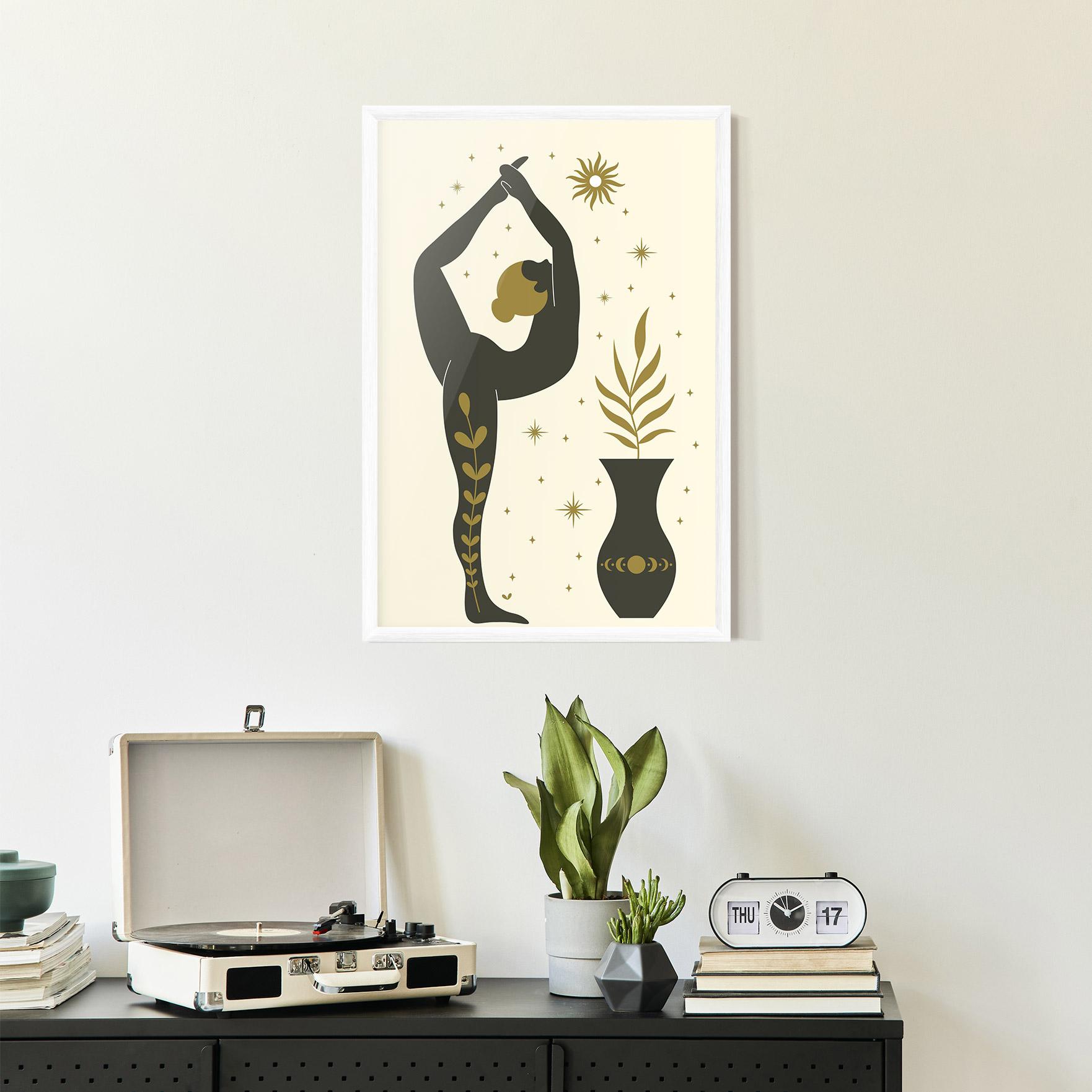 Plakat w Ramie Trivikramasana mockup 2