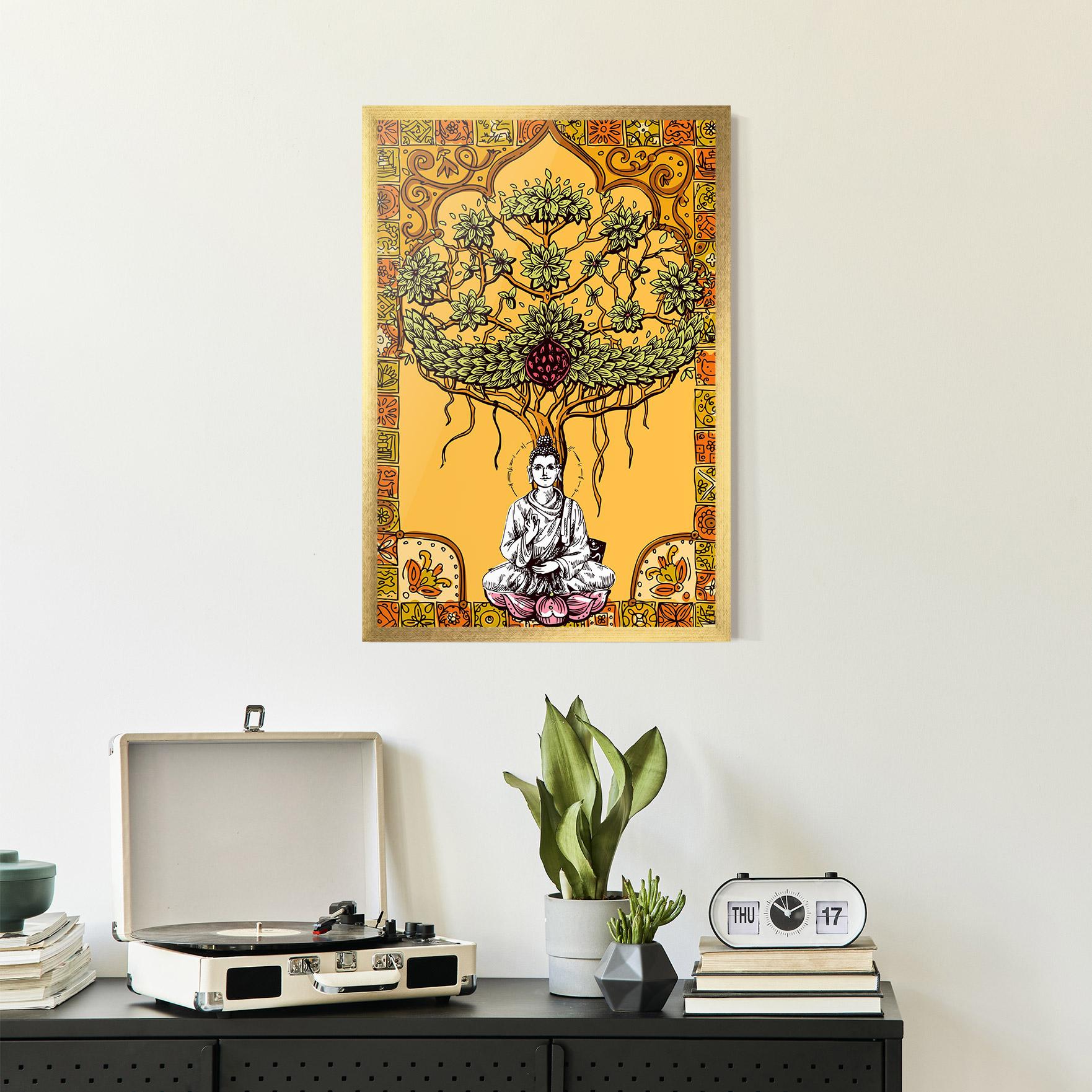 Plakat w Ramie Meditation Three mockup 2