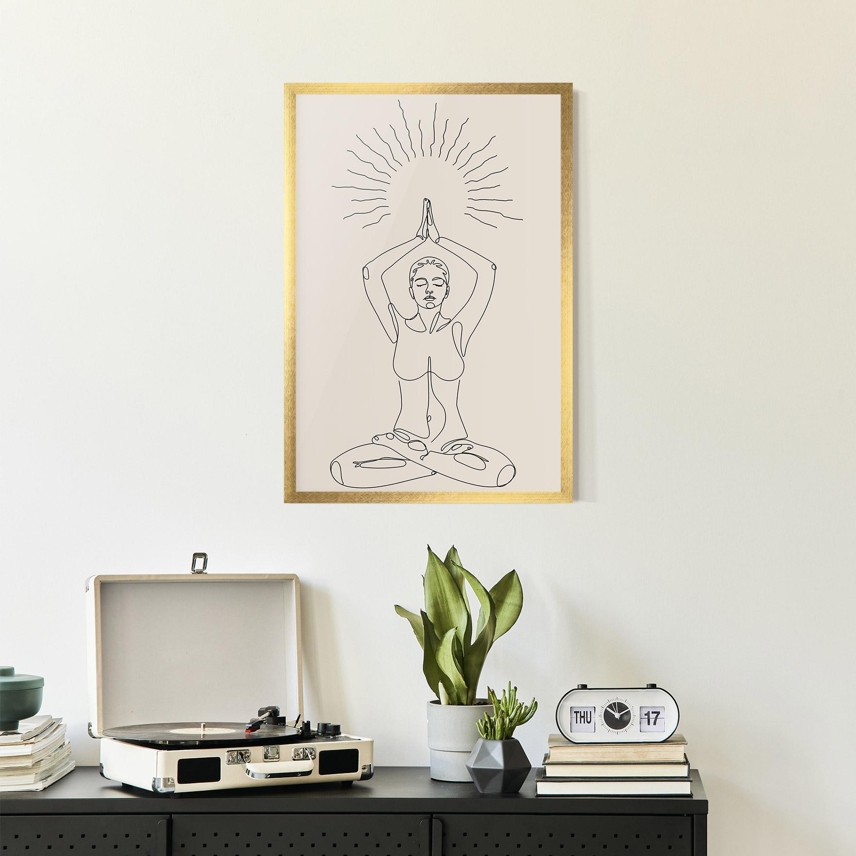 Plakat w Ramie Yoga Sun mockup 2