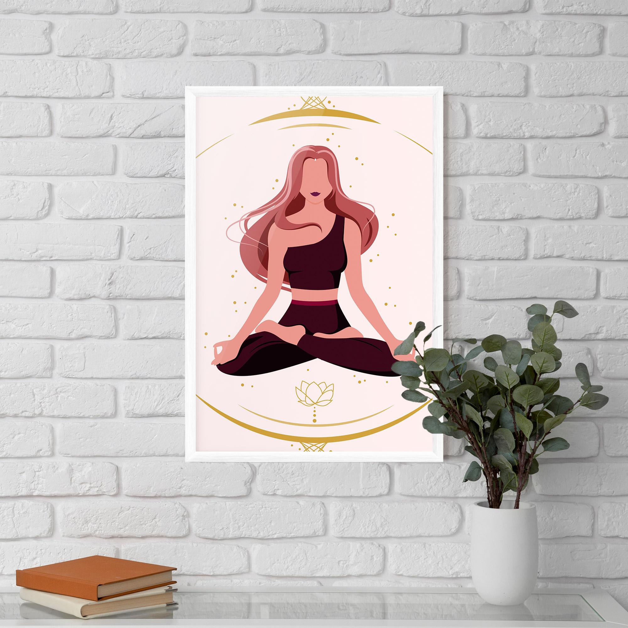 Plakat w Ramie Pretty Yoga Girl mockup 5