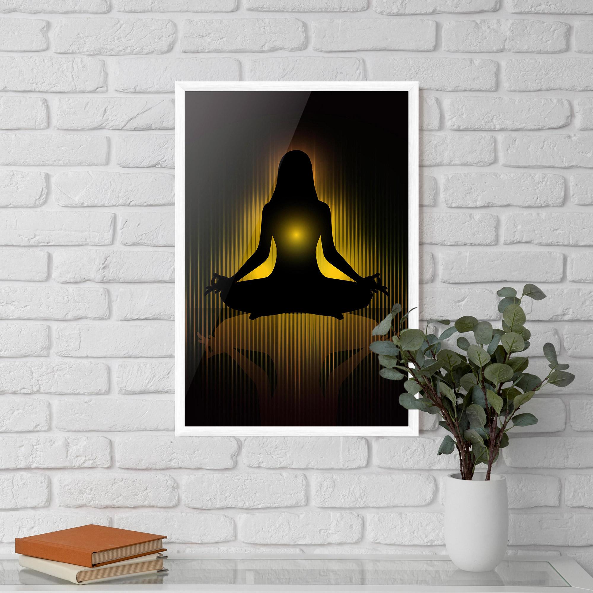Plakat w Ramie Yellow Light Yoga mockup 5