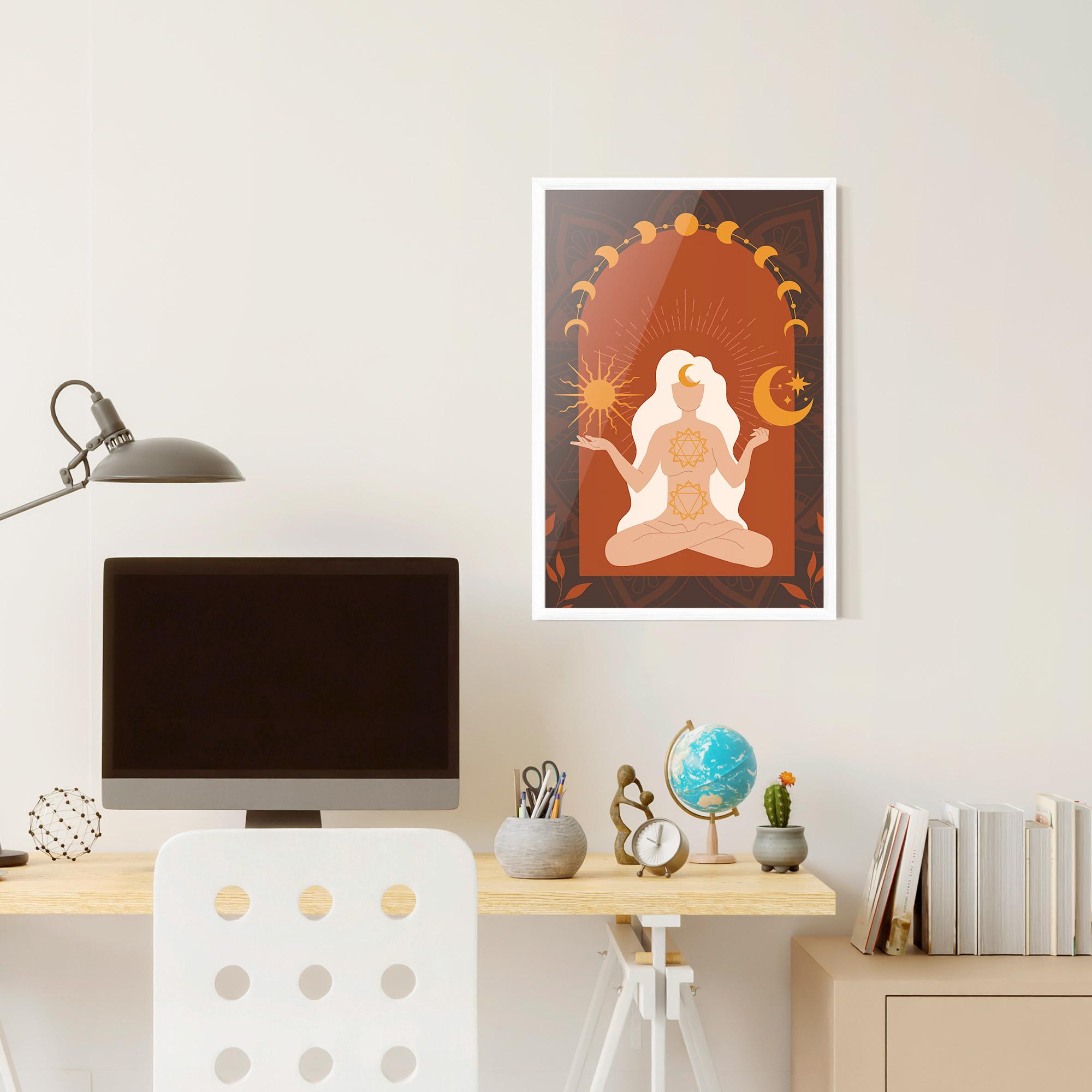 Plakat w Ramie Sun Moon Meditation mockup 6