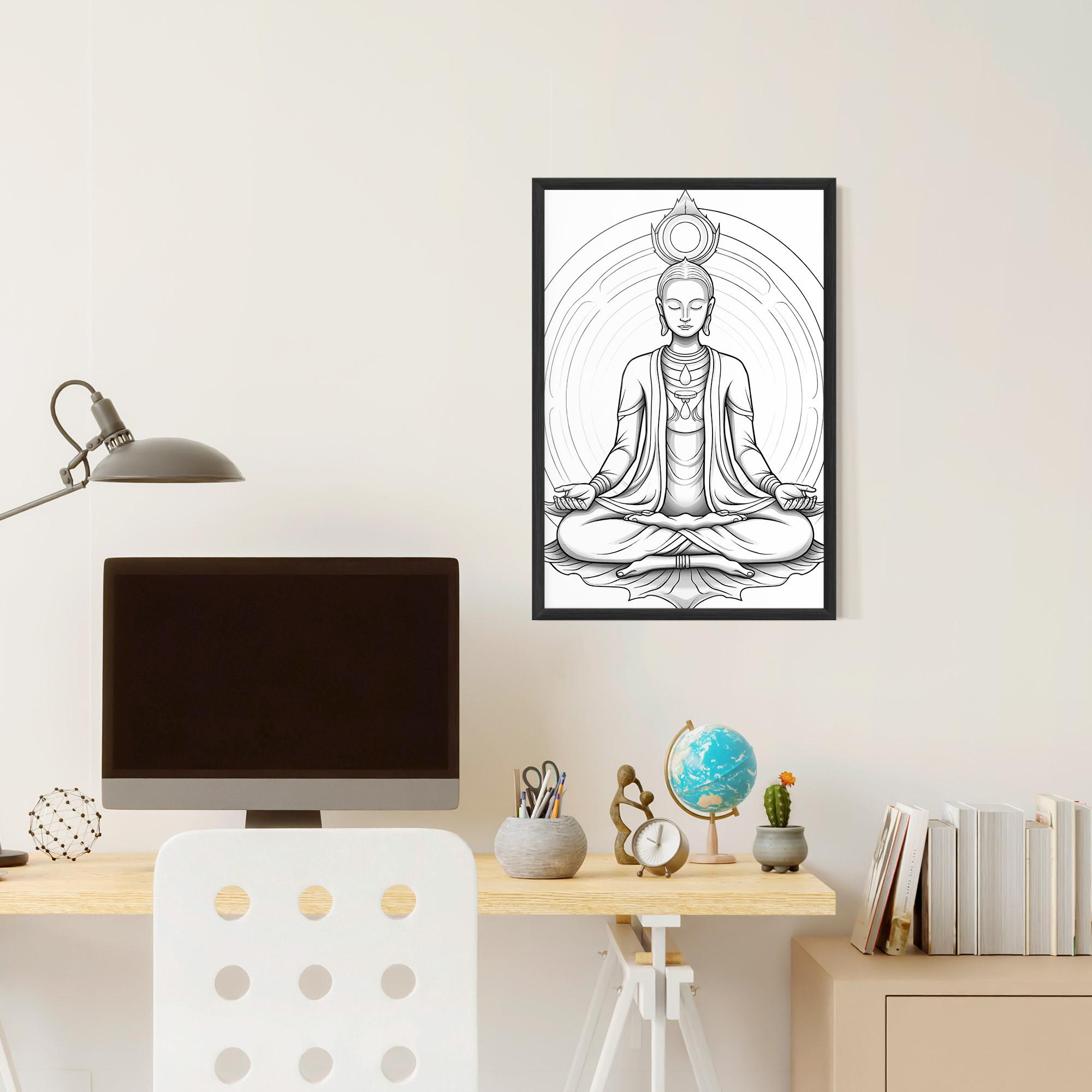 Plakat w Ramie Yoga Peace mockup 6