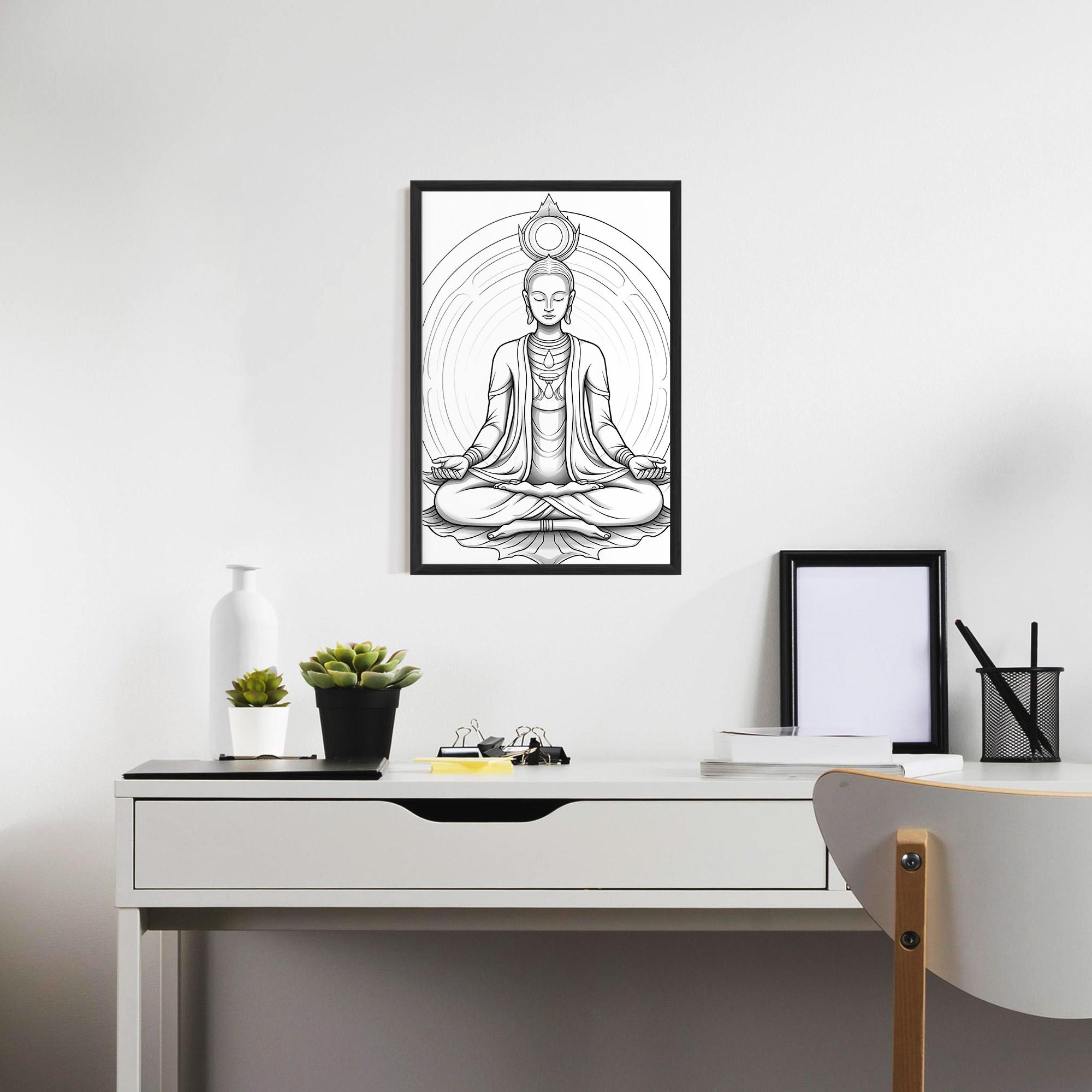 Plakat w Ramie Yoga Peace mockup 7