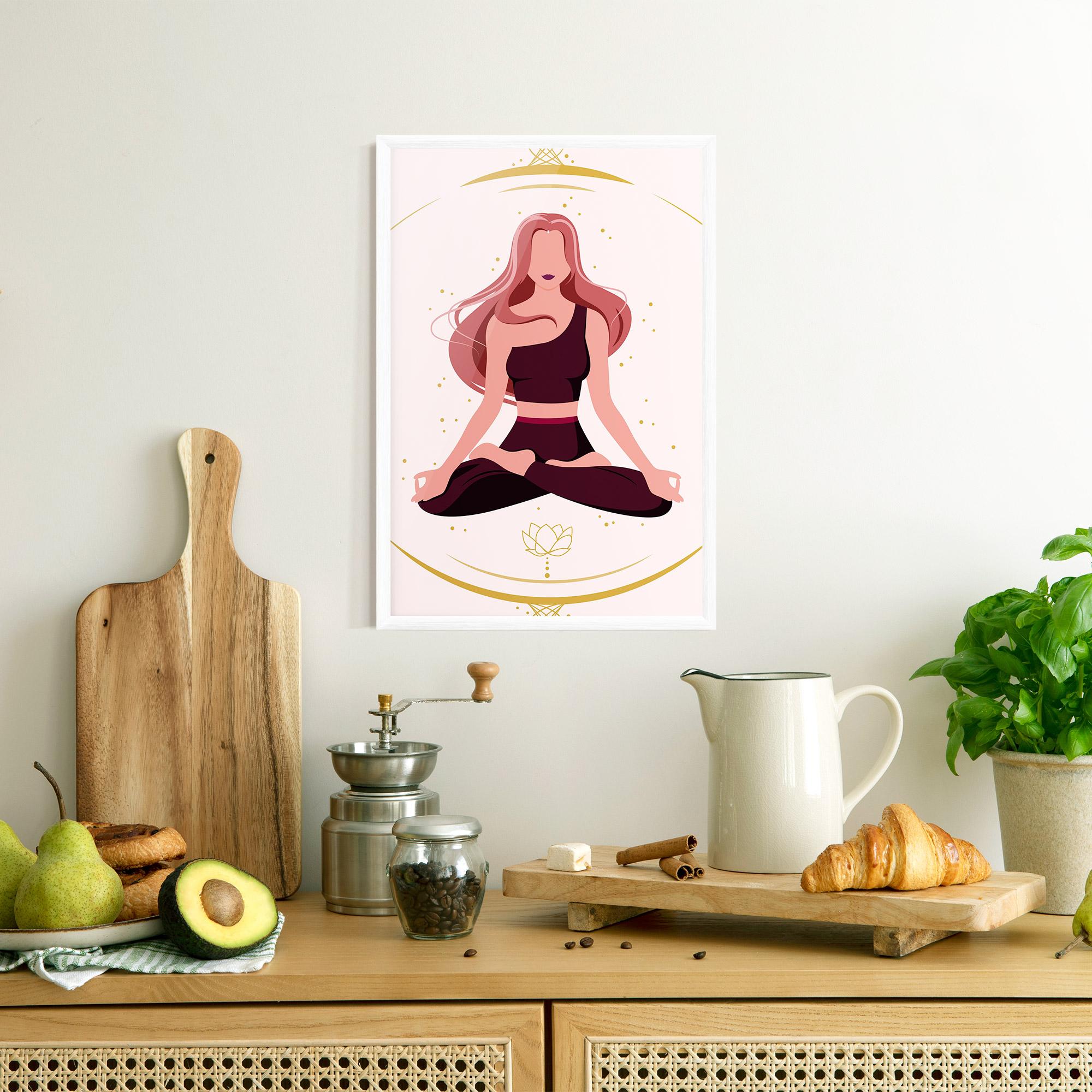 Plakat w Ramie Pretty Yoga Girl mockup 8