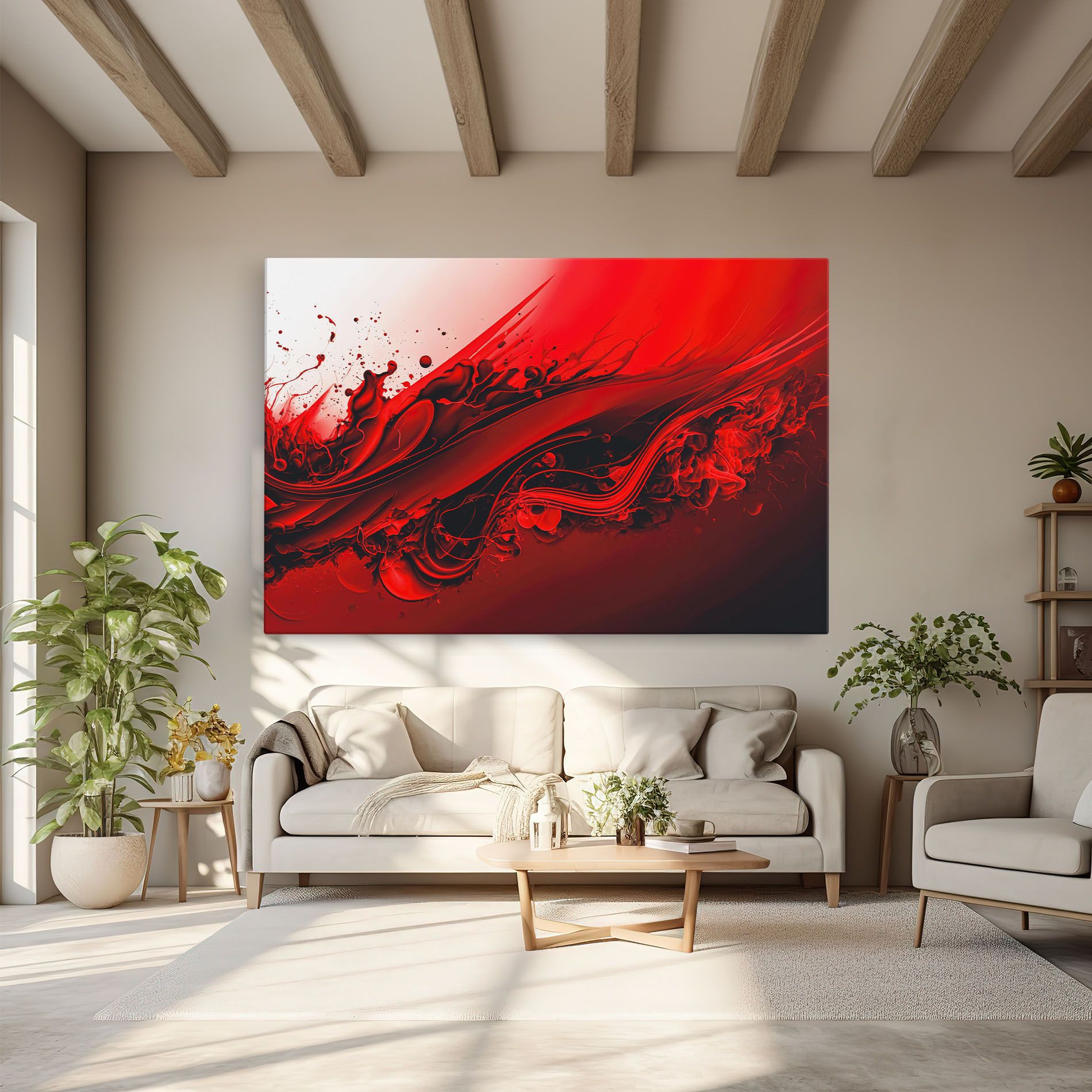 Smooth Red Color mockup 6