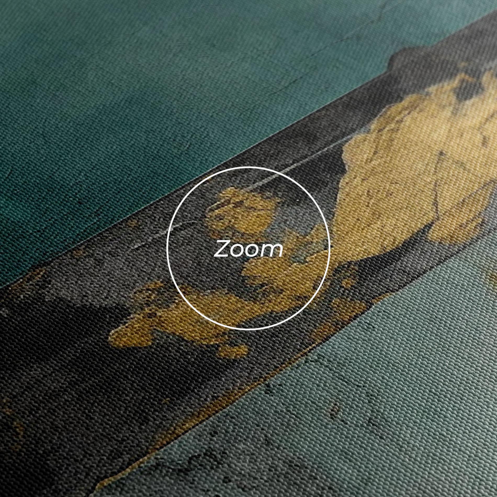 Obraz na Płótnie Golden Green Painting mockup 3