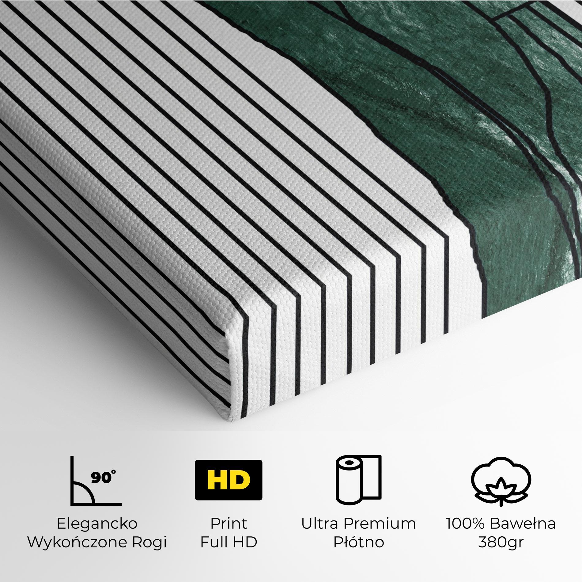 Obraz na Płótnie Abstract Green Face mockup 4