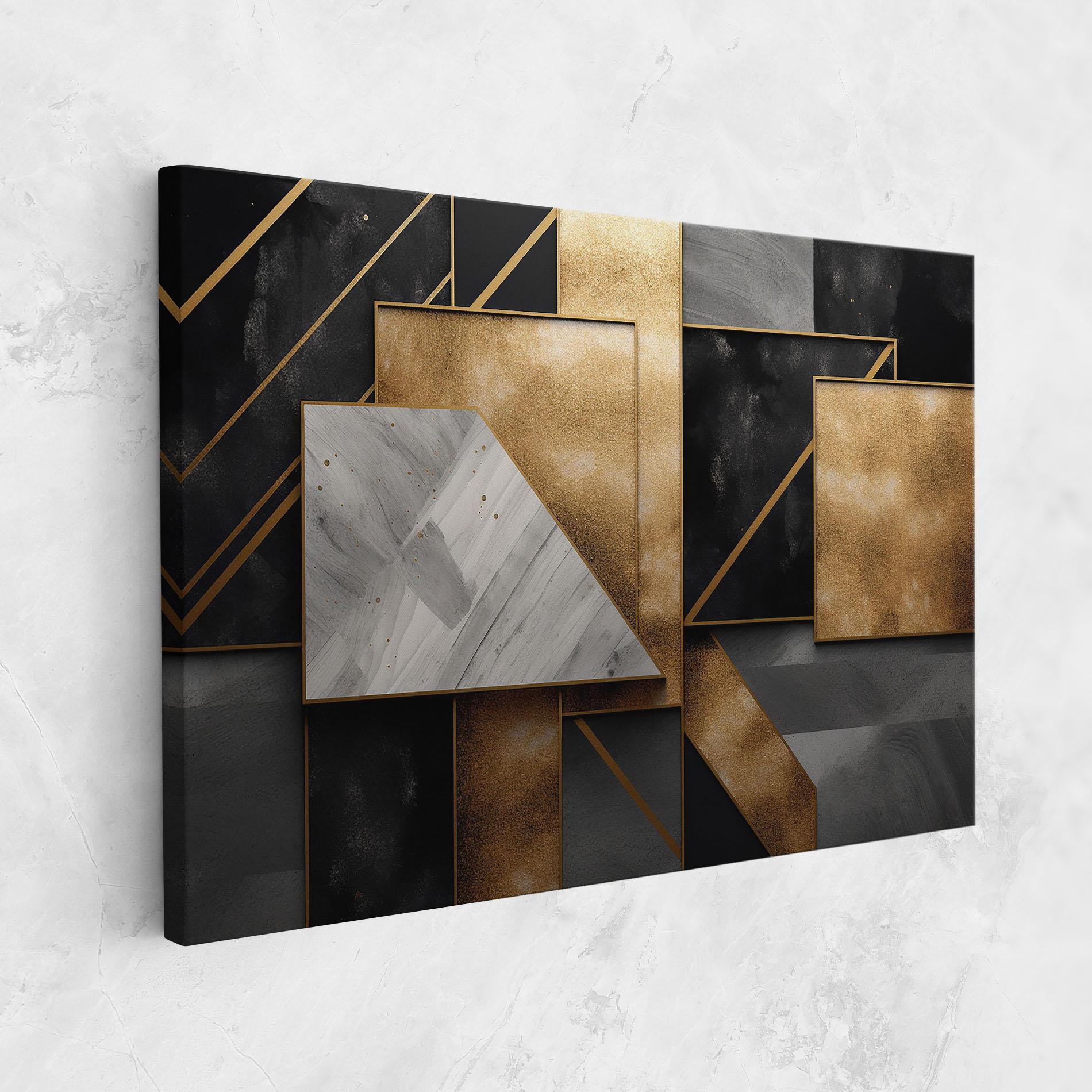 Obraz na Płótnie Abstract Gold Square mockup 1