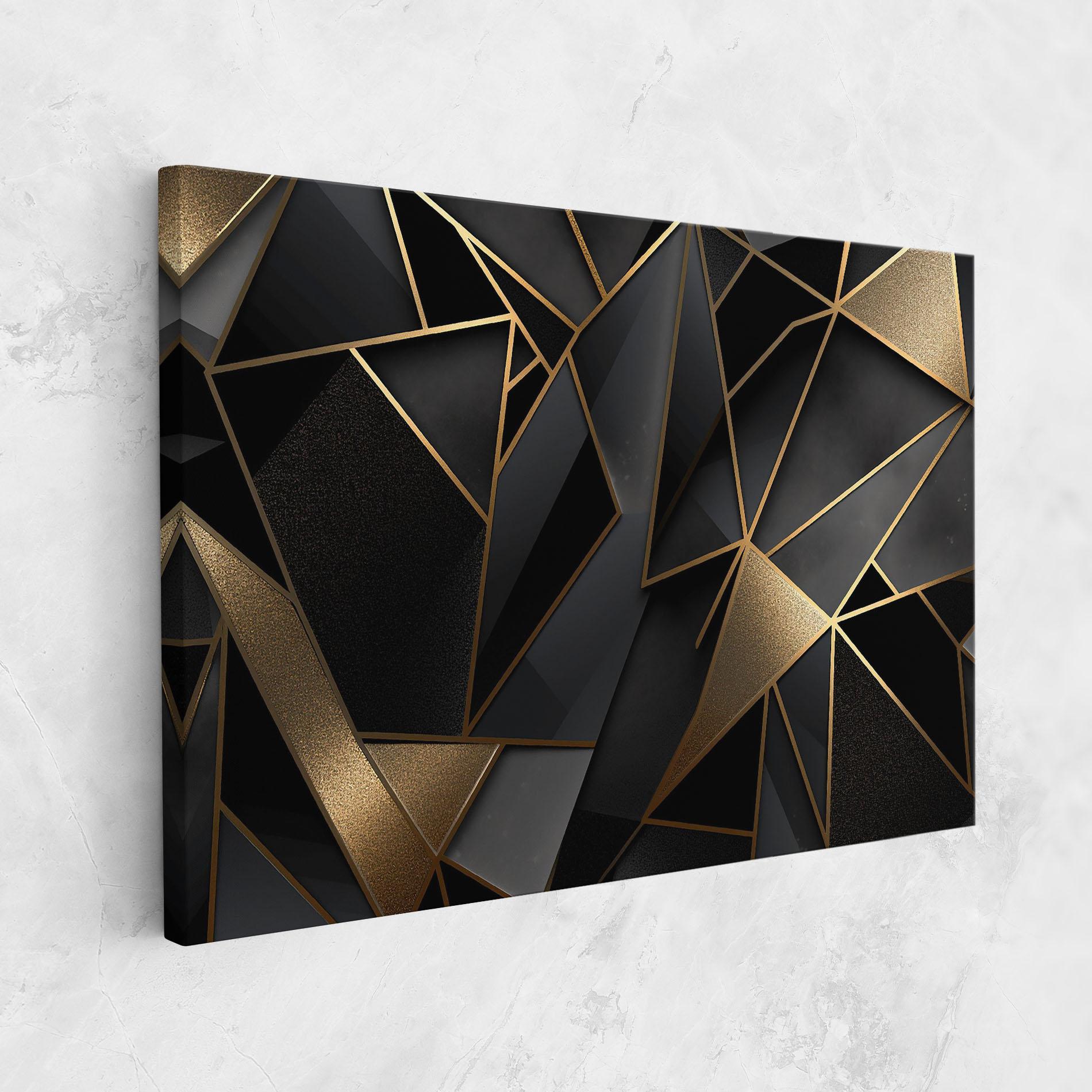 Obraz na Płótnie Abstract Golden Art mockup 1