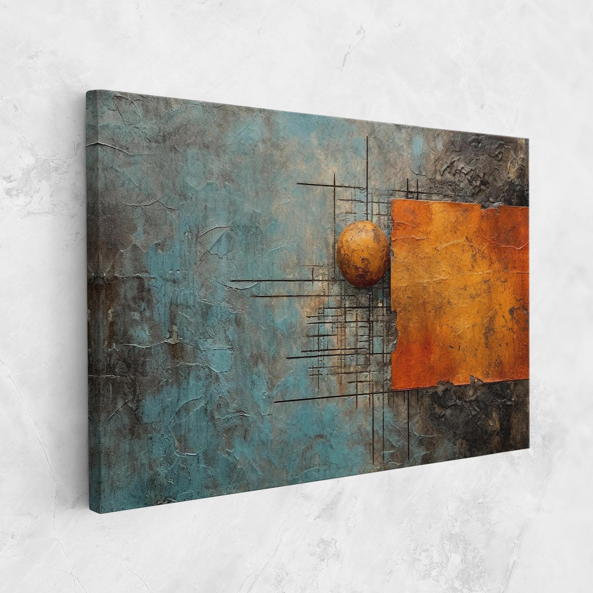 Obraz na Płótnie Orange Square Painting mockup 1