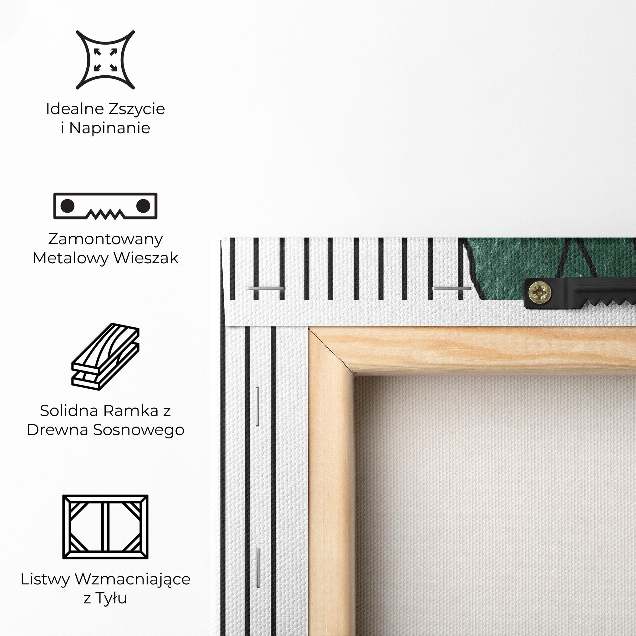 Obraz na Płótnie Abstract Green Face mockup 5