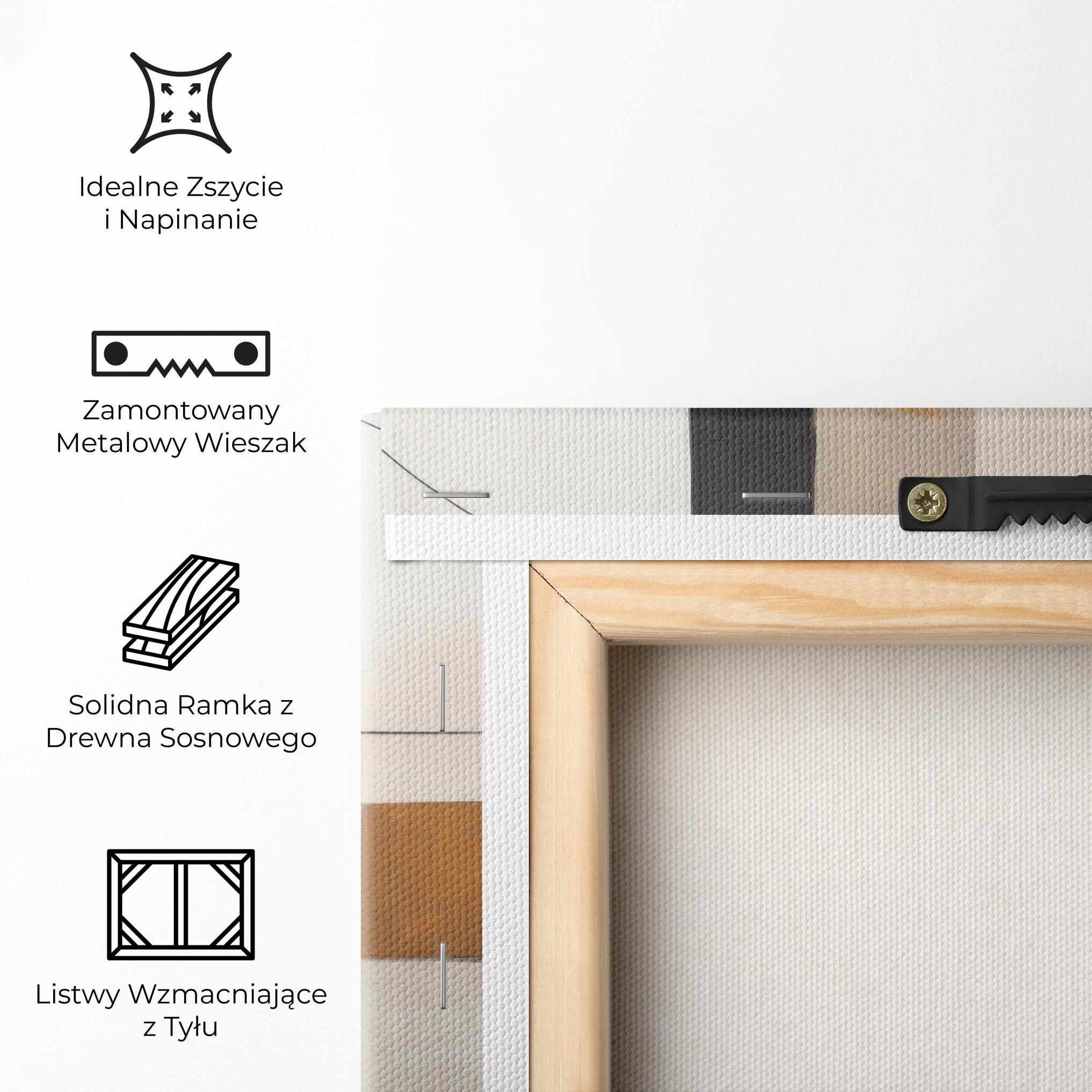 Obraz na Płótnie Black Abstract Lines mockup 5