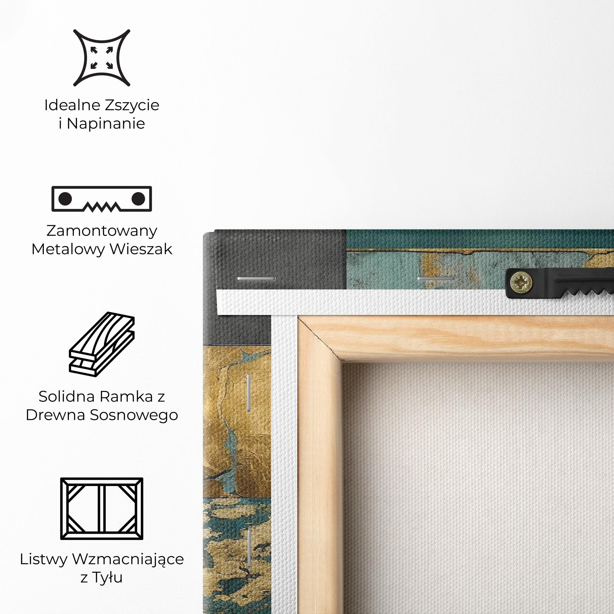 Obraz na Płótnie Golden Green Painting mockup 5