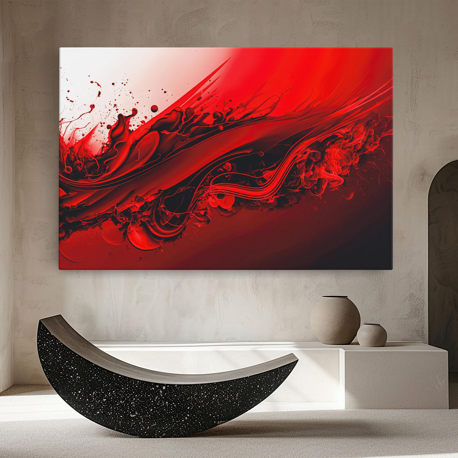 Obraz na Płótnie Smooth Red Color mockup 8