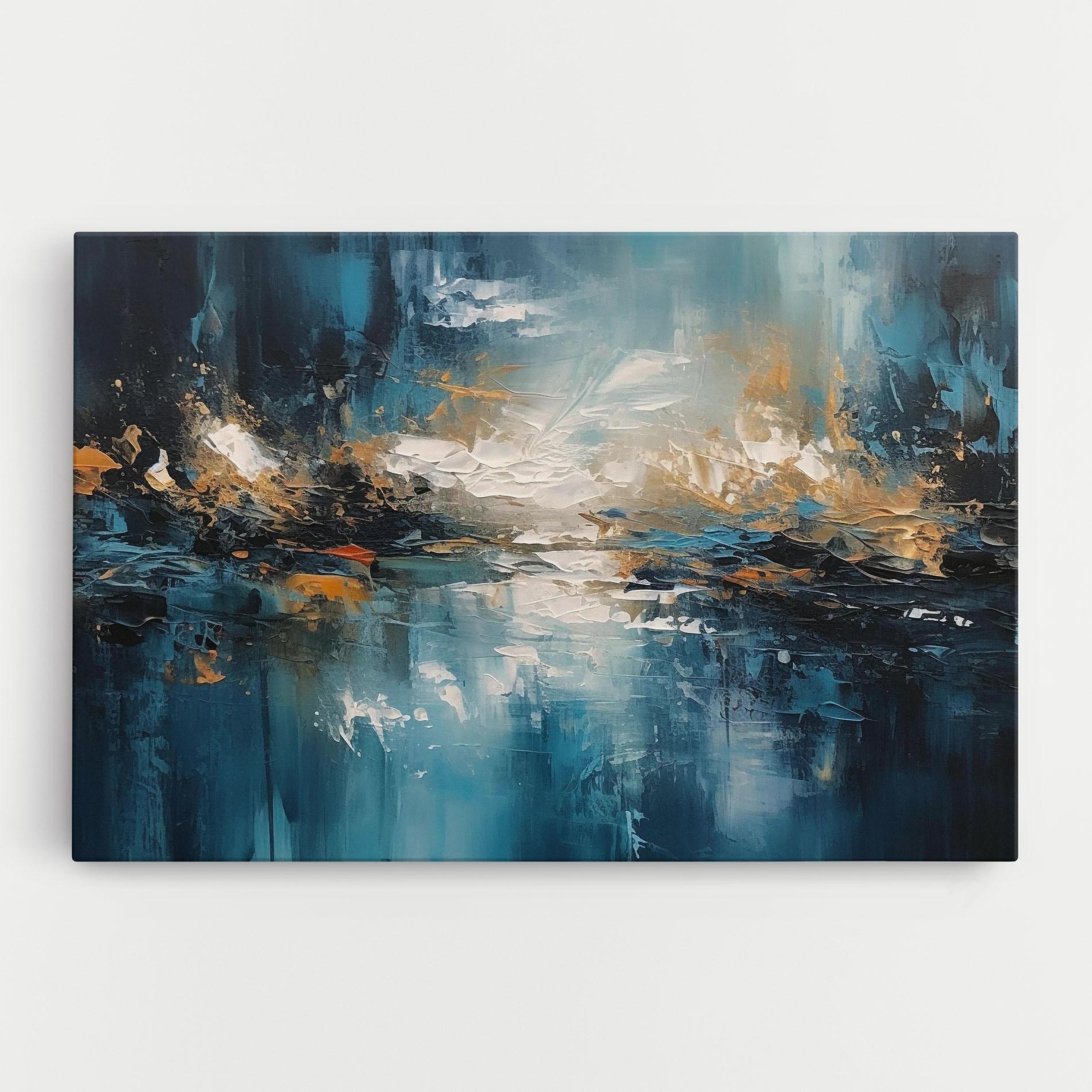 Obraz na Płótnie Abstract Blue Art mockup 0