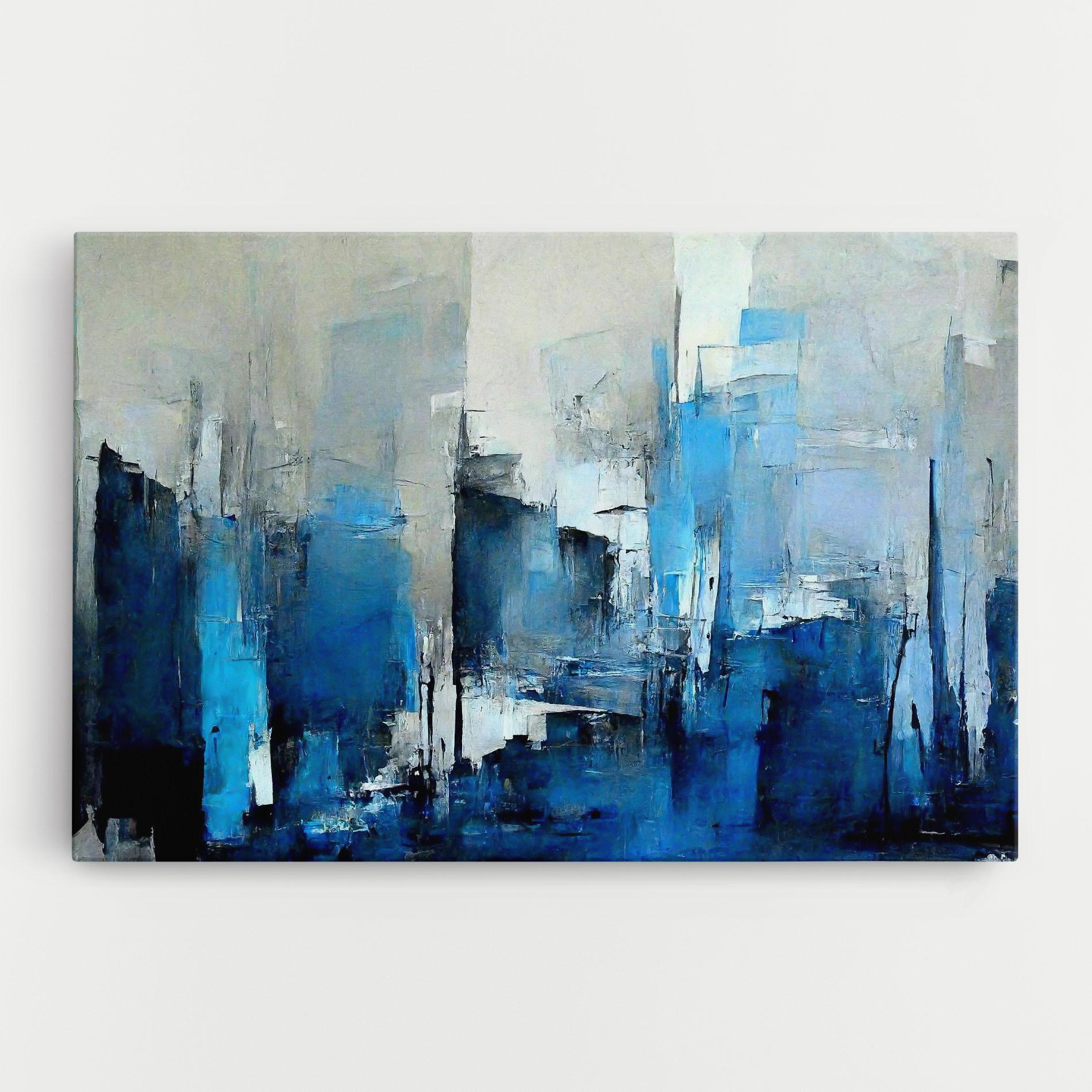 Obraz na Płótnie Blue Gray Color mockup 0