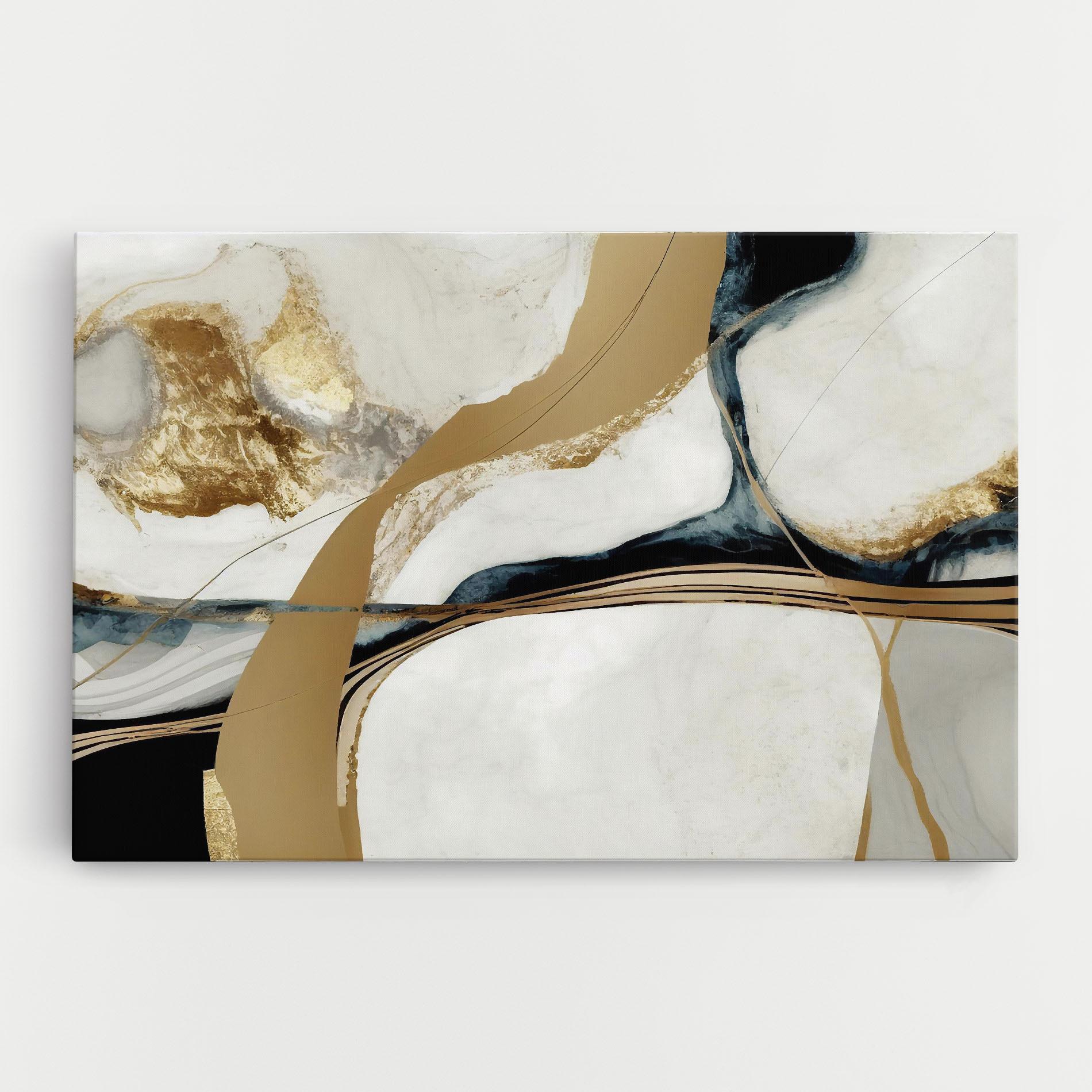 Obraz na Płótnie Golden Blue Marble mockup 0