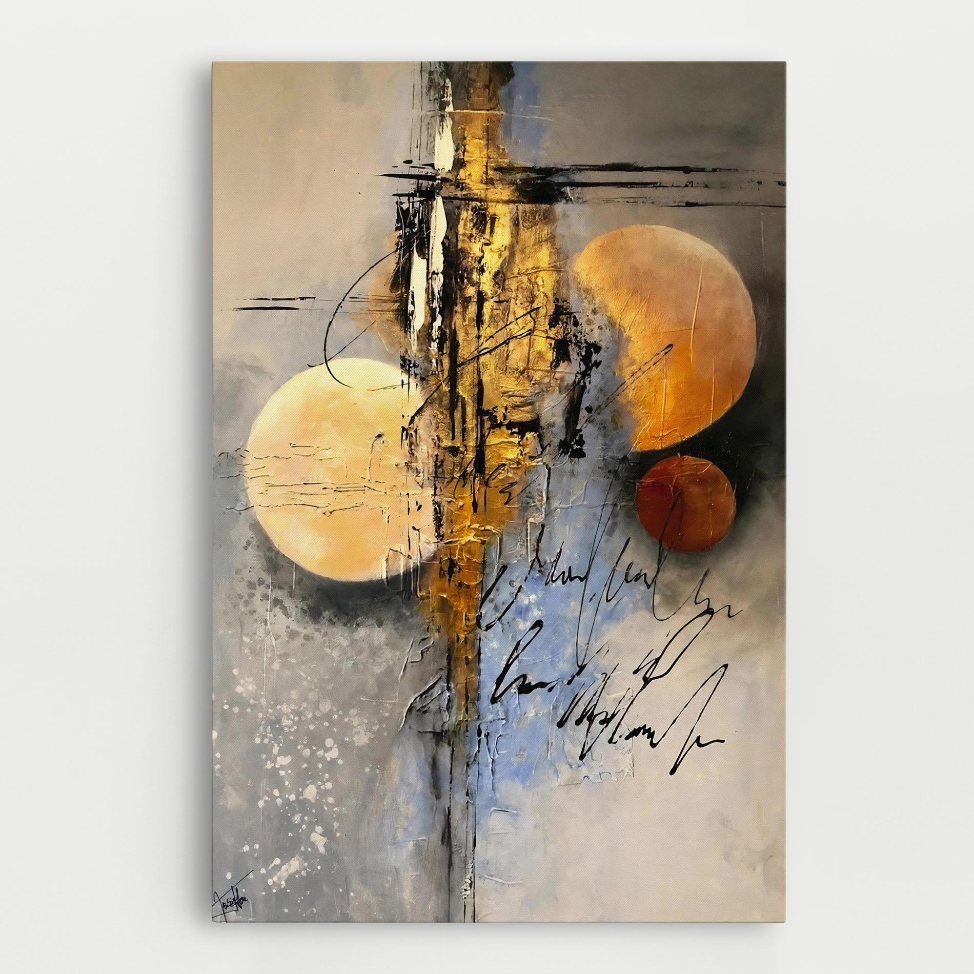 Obraz na Płótnie Abstract Moons mockup 0