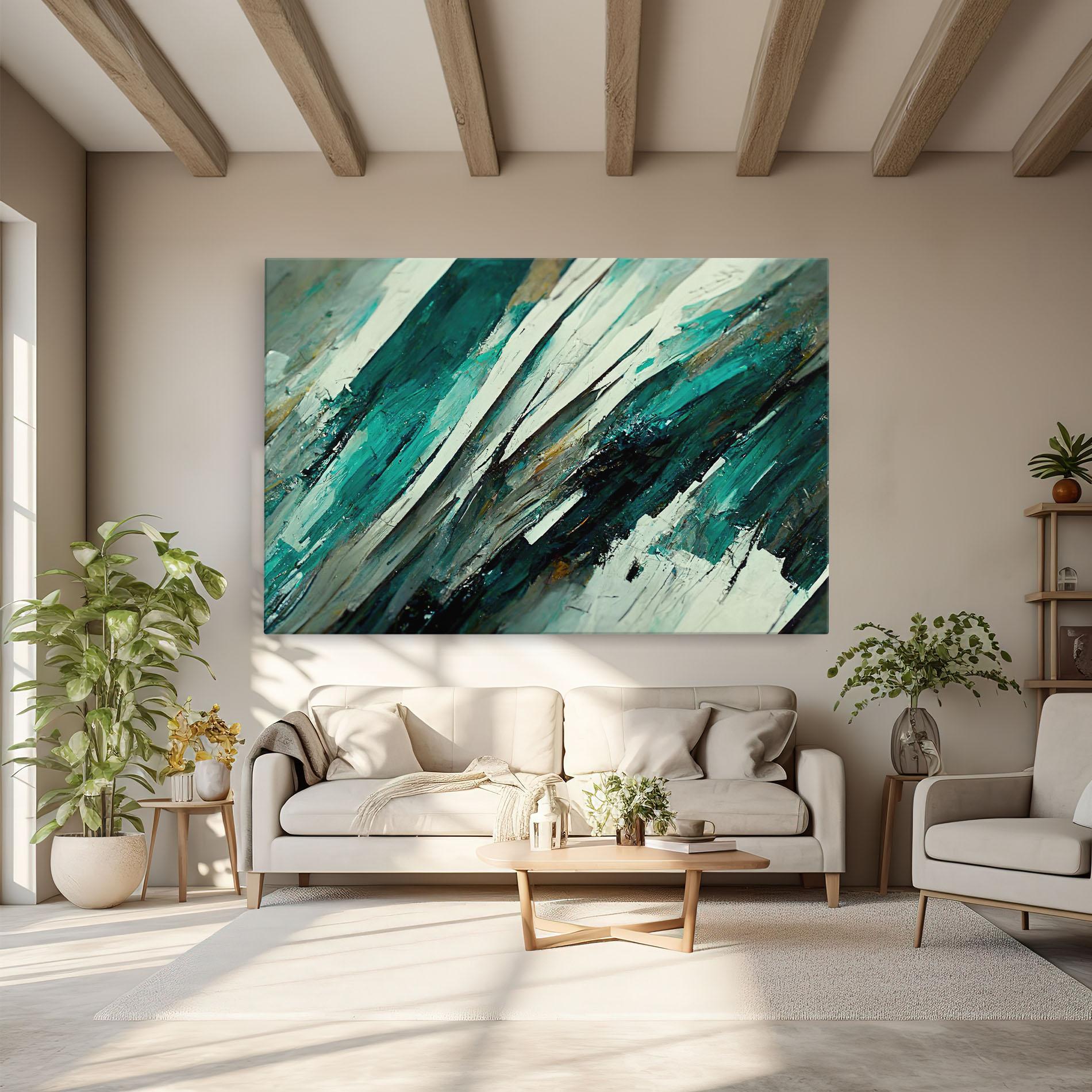 Obraz na Płótnie Abstract Green Artwork mockup 6