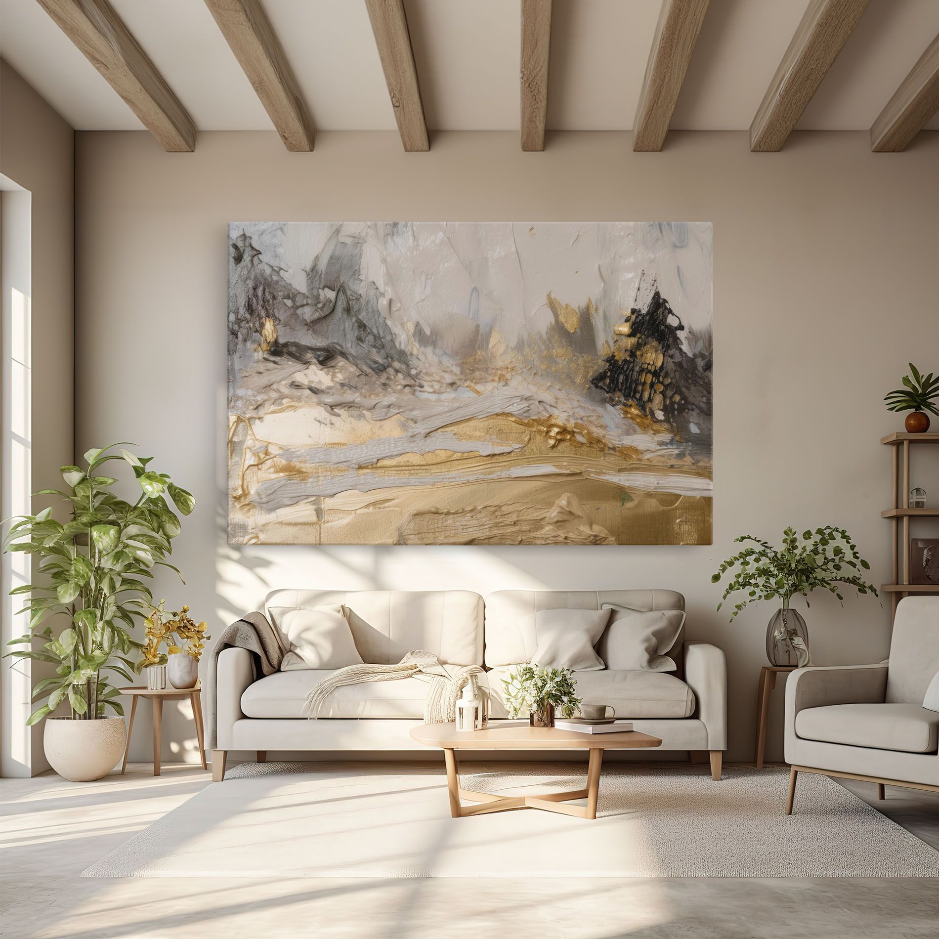 Obraz na Płótnie Abstract White Waves