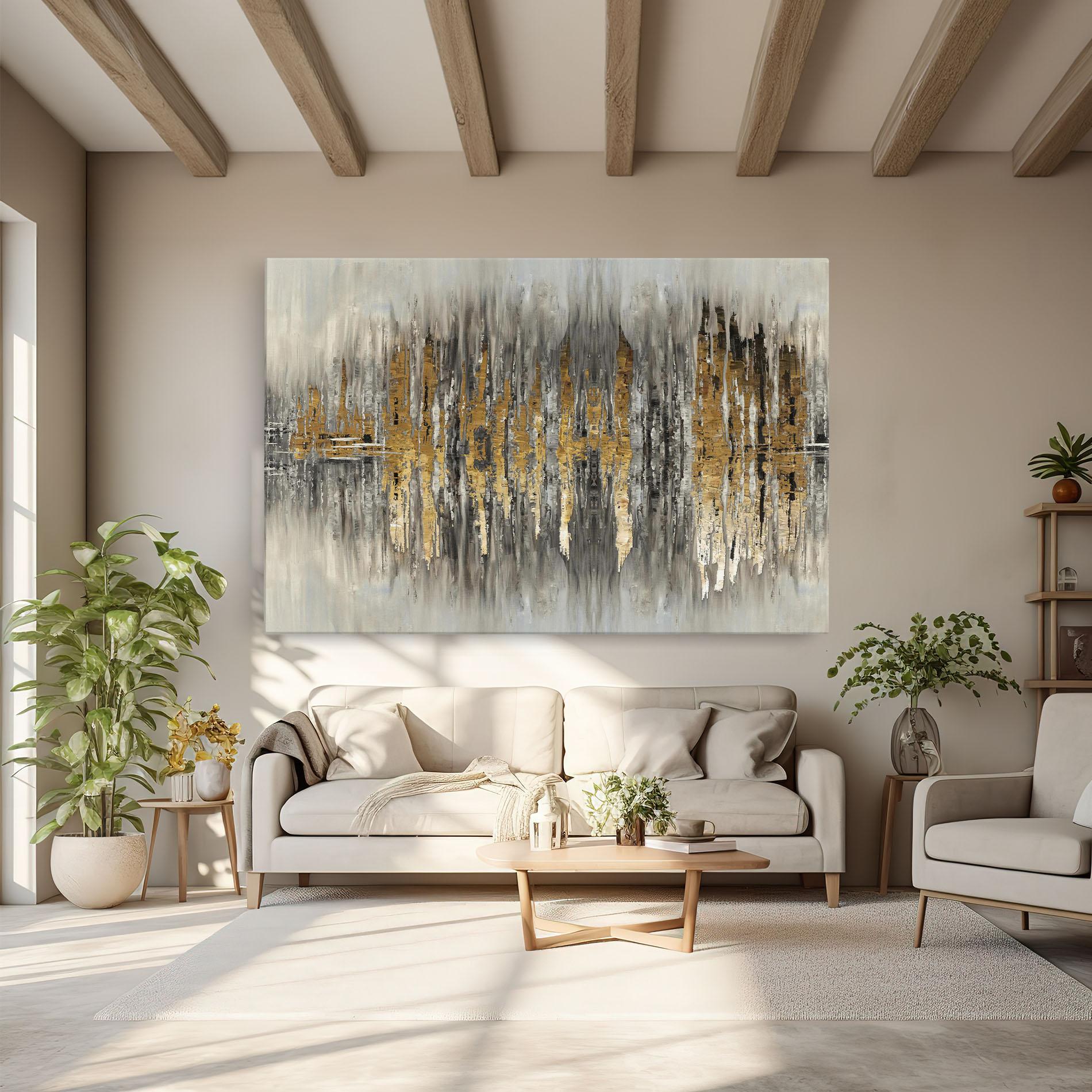 Obraz na Płótnie Acrylic Silver Paint mockup 6