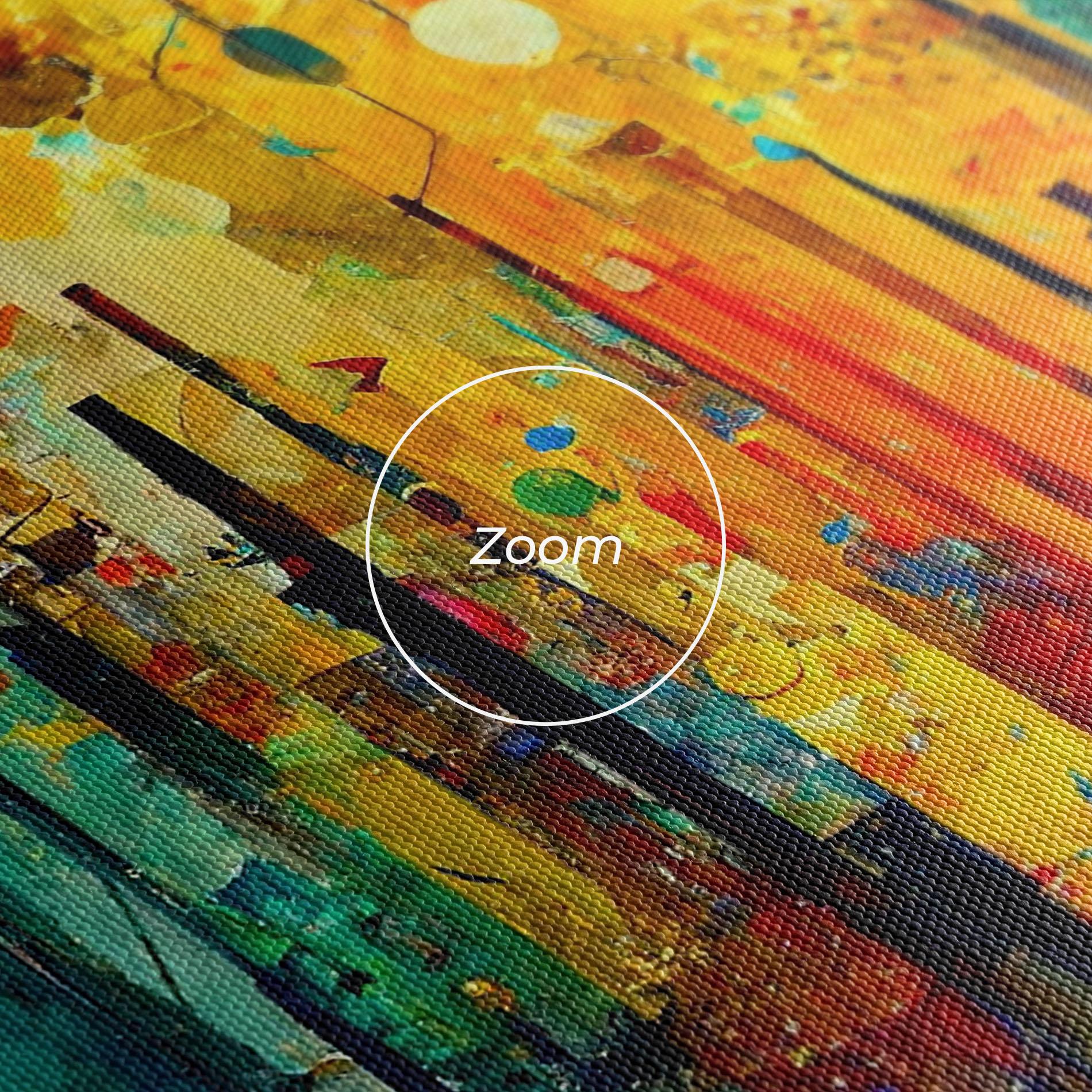 Obraz na Płótnie Black Lines On Yellow Light mockup 3