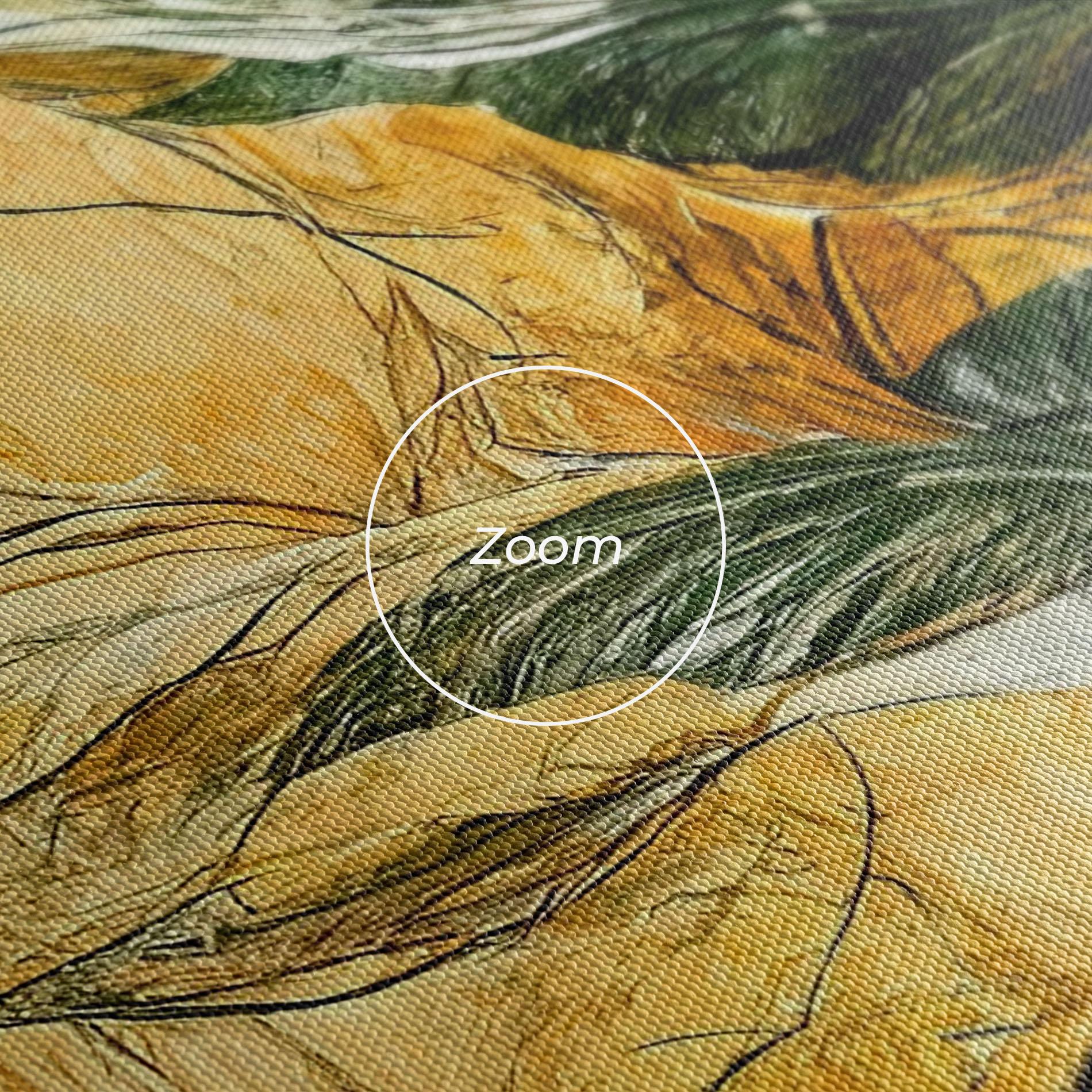 Obraz na Płótnie Gold And Green Leafes mockup 3