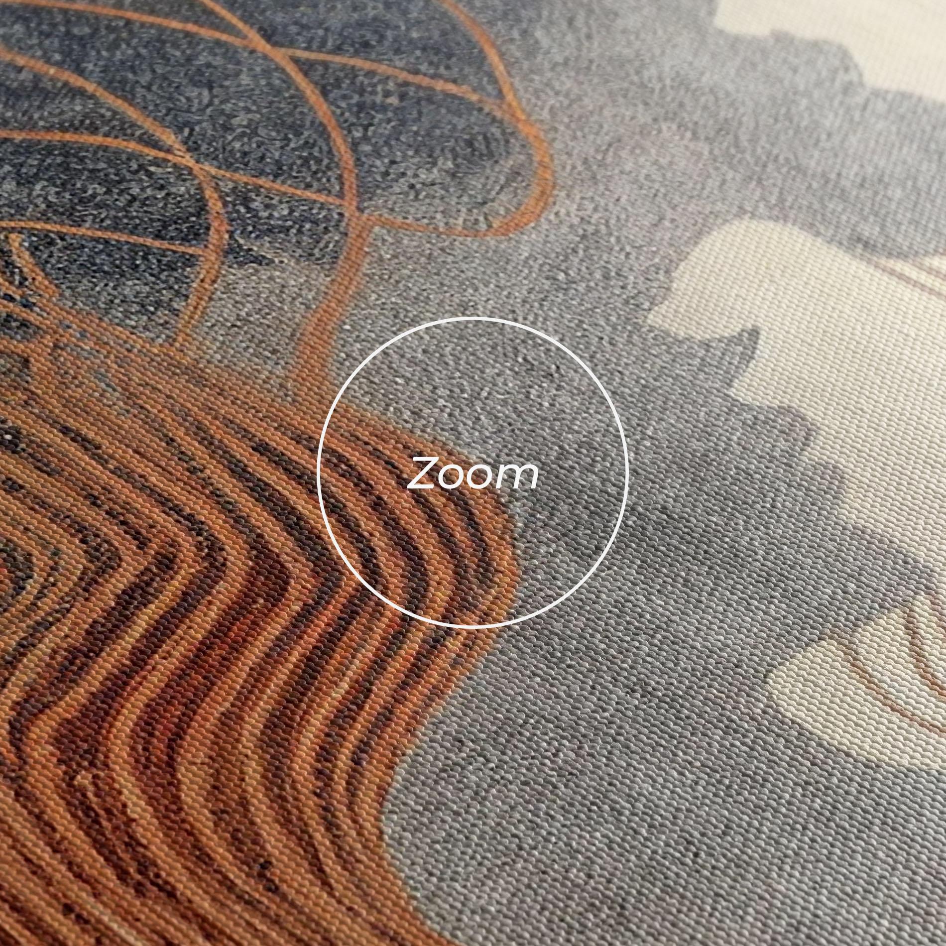 Obraz na Płótnie Orange Lines On Blue mockup 3