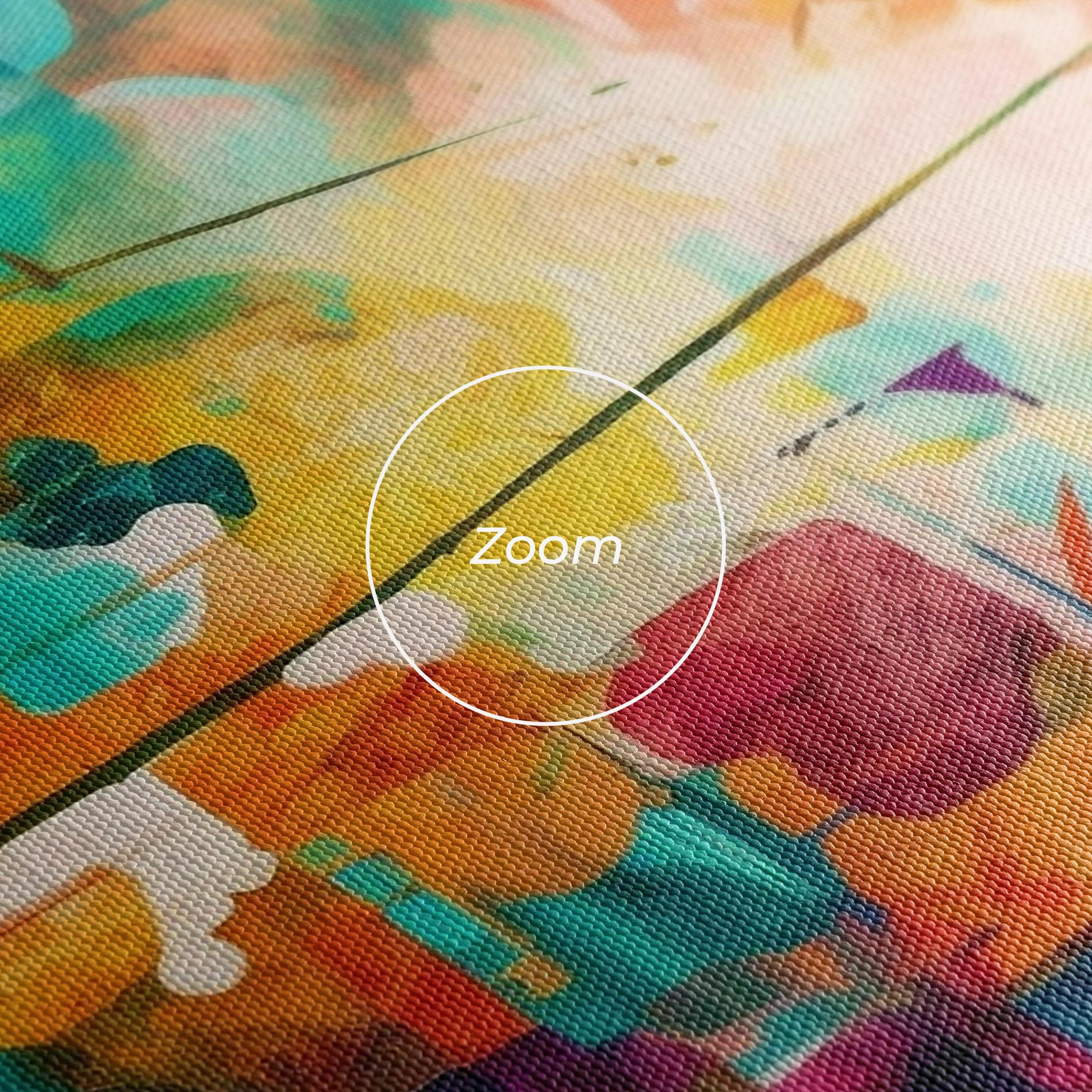 Obraz na Płótnie Vibrant Colors On Blue Background mockup 3