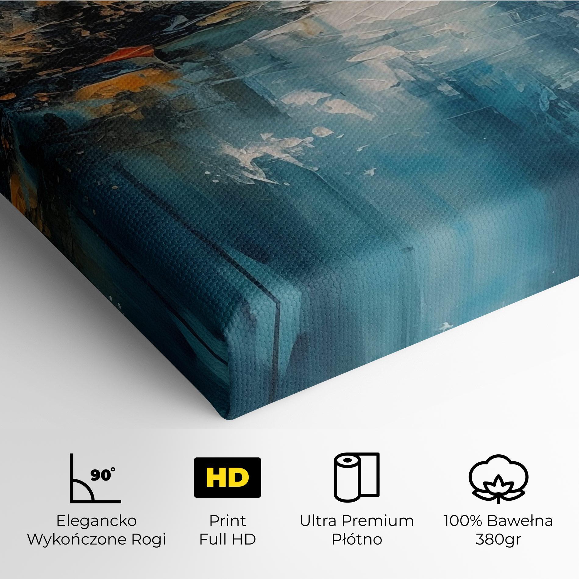 Obraz na Płótnie Abstract Blue Art mockup 4