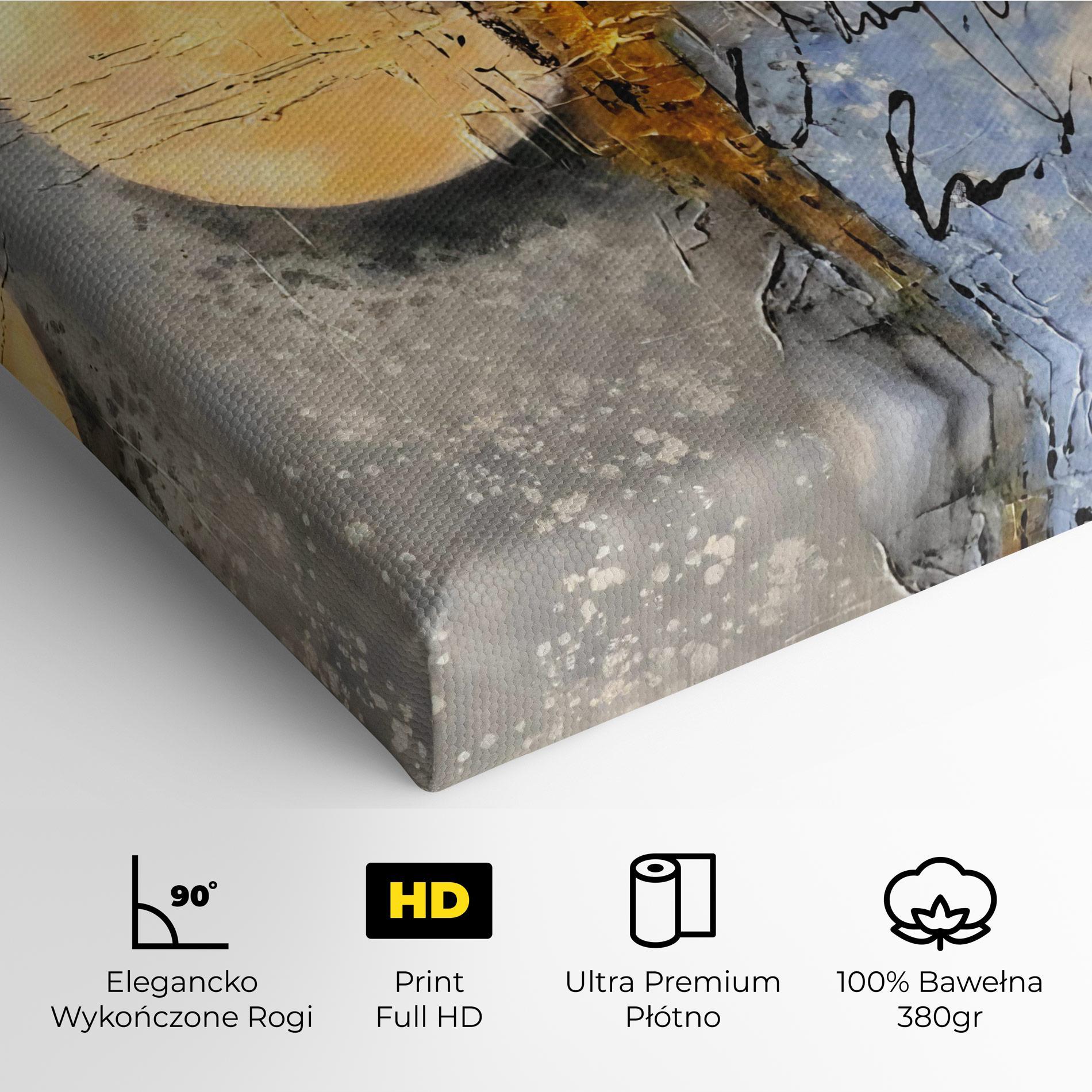 Obraz na Płótnie Abstract Moons mockup 4