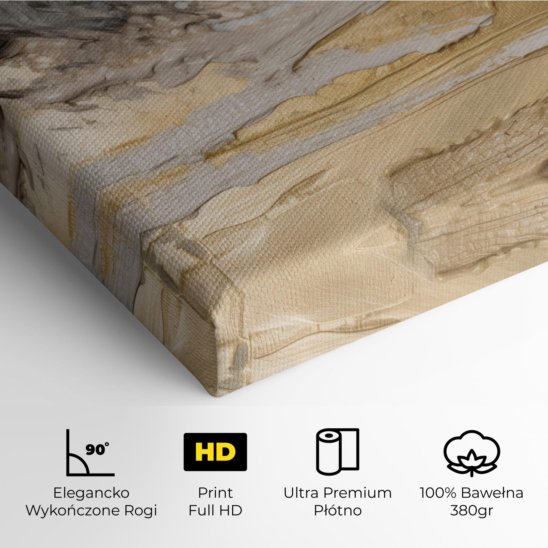 Obraz na Płótnie Abstract White Waves mockup 4