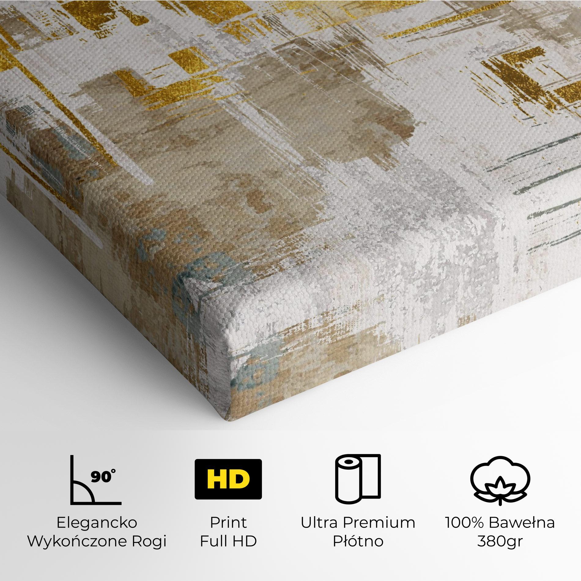 Obraz na Płótnie Gold And White Brush mockup 4