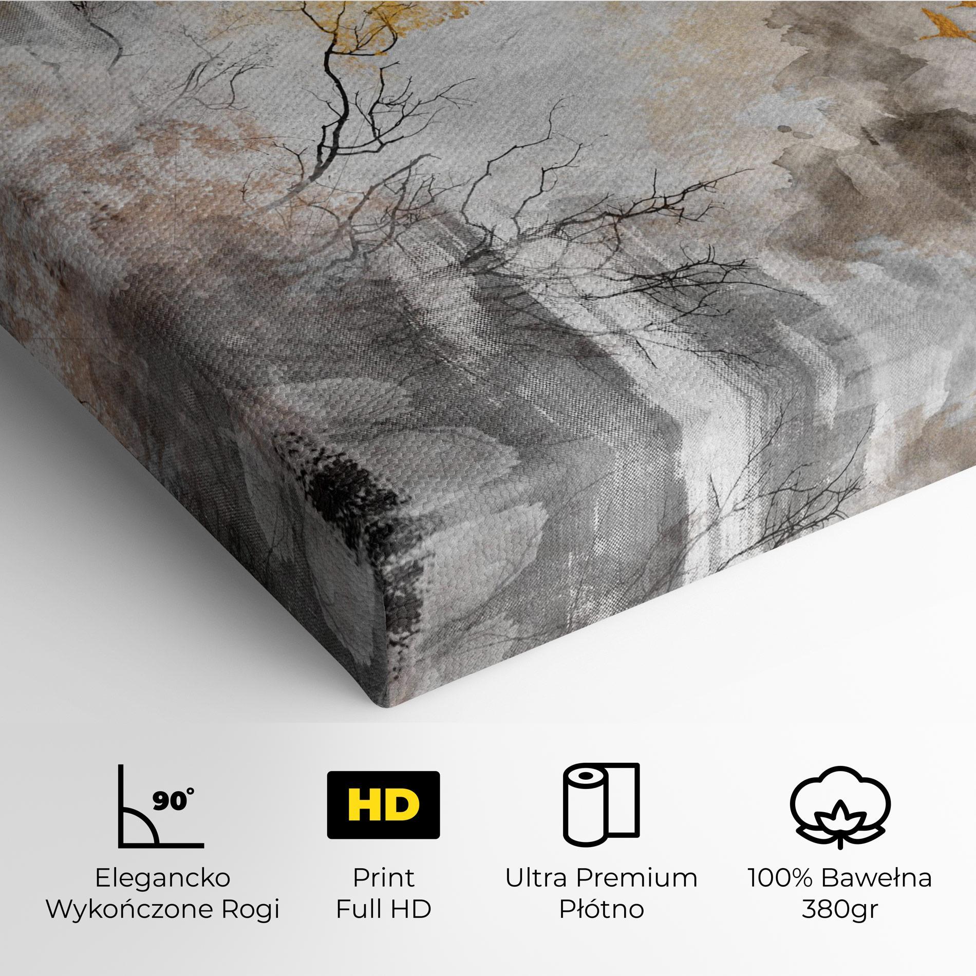 Obraz na Płótnie Gold Birds Flying mockup 4