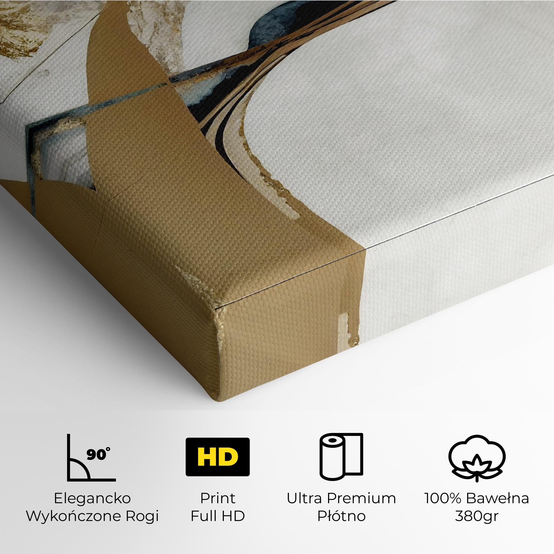 Obraz na Płótnie Golden Blue Marble mockup 4