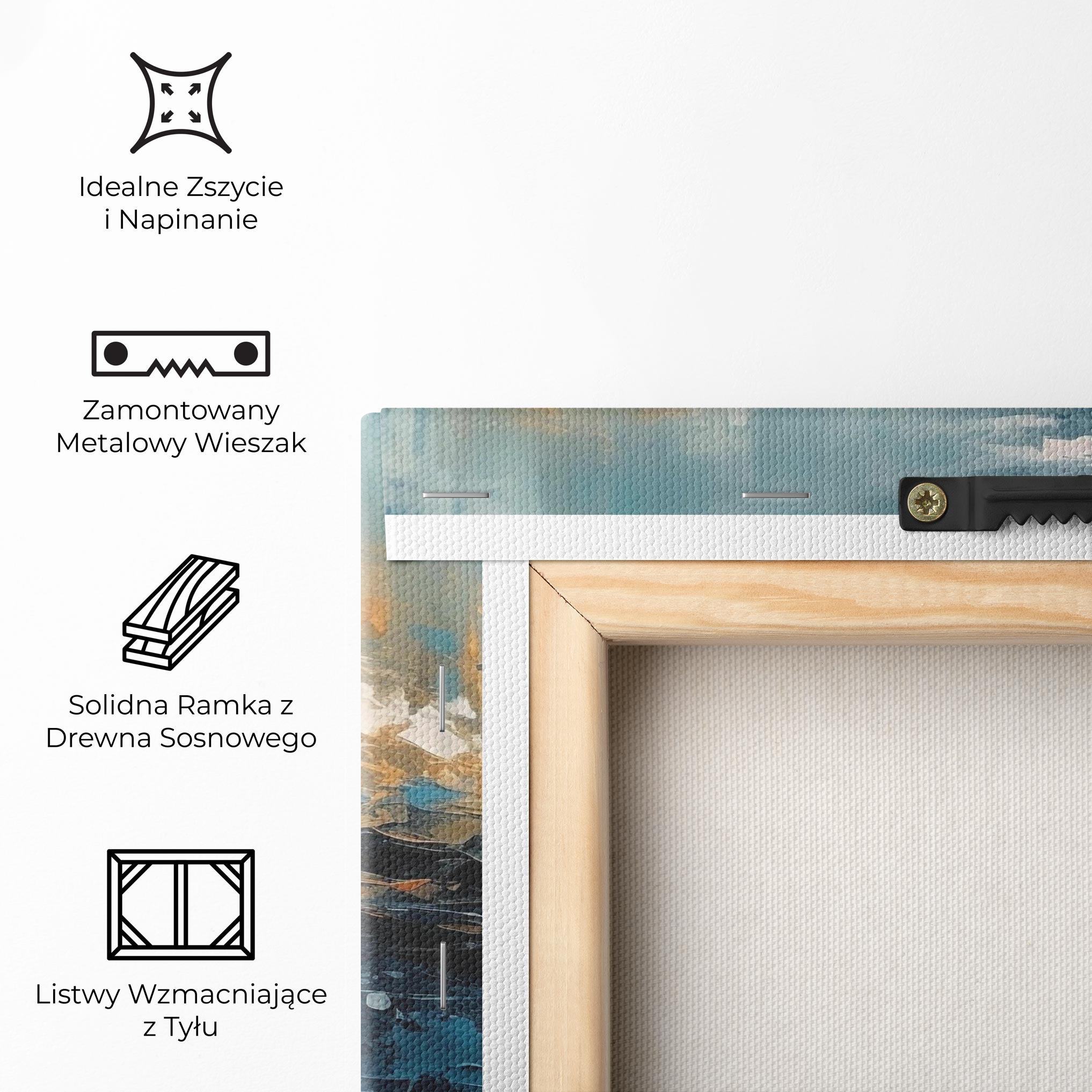 Obraz na Płótnie Abstract Blue Art mockup 5