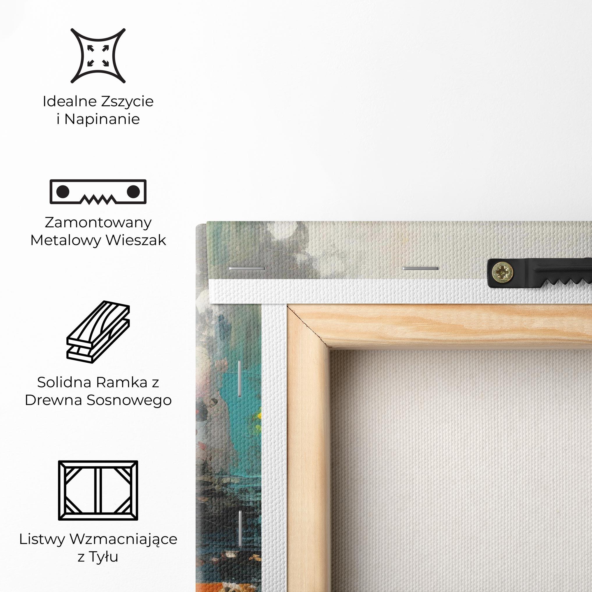 Obraz na Płótnie Abstract City Painting mockup 5