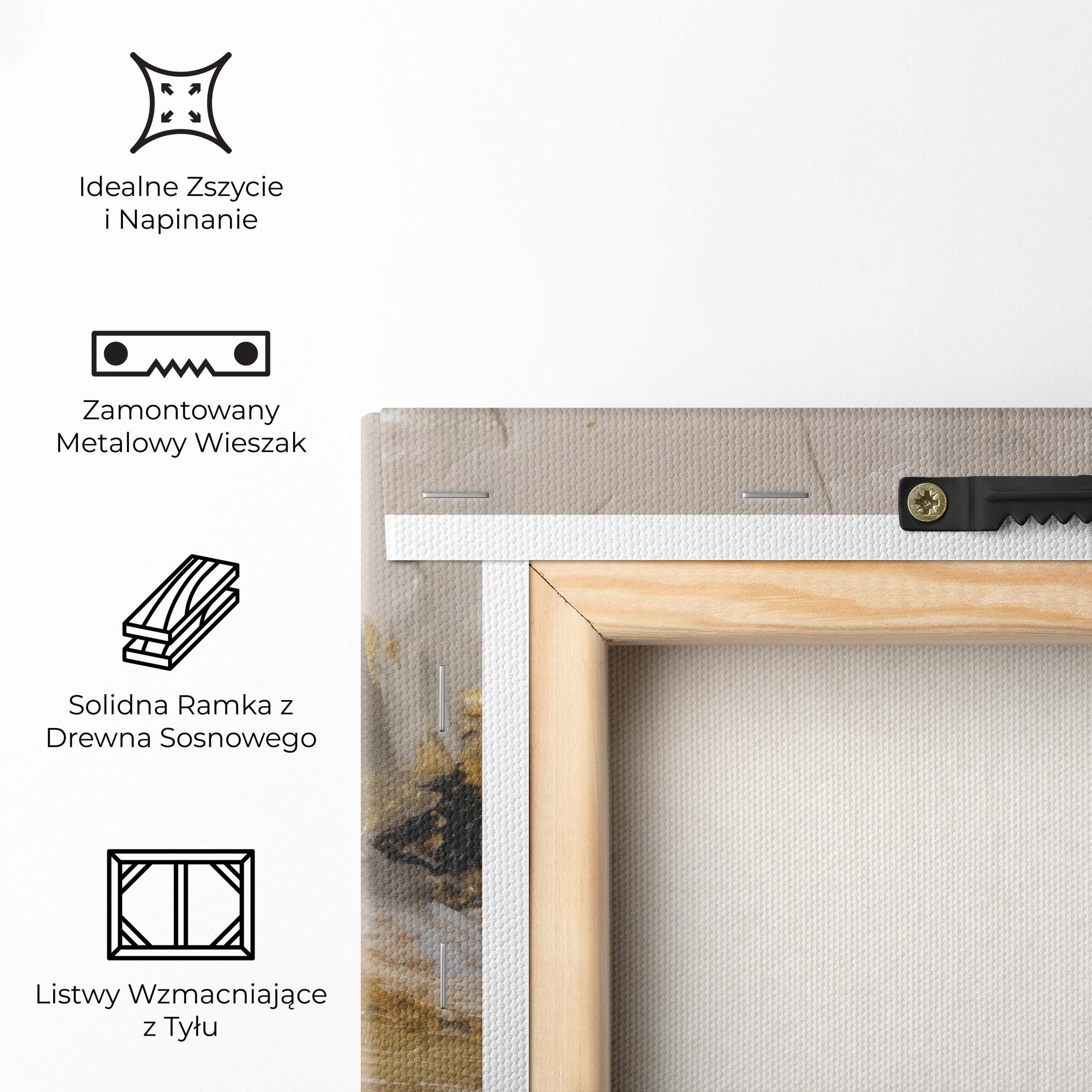 Obraz na Płótnie Abstract White Waves mockup 5