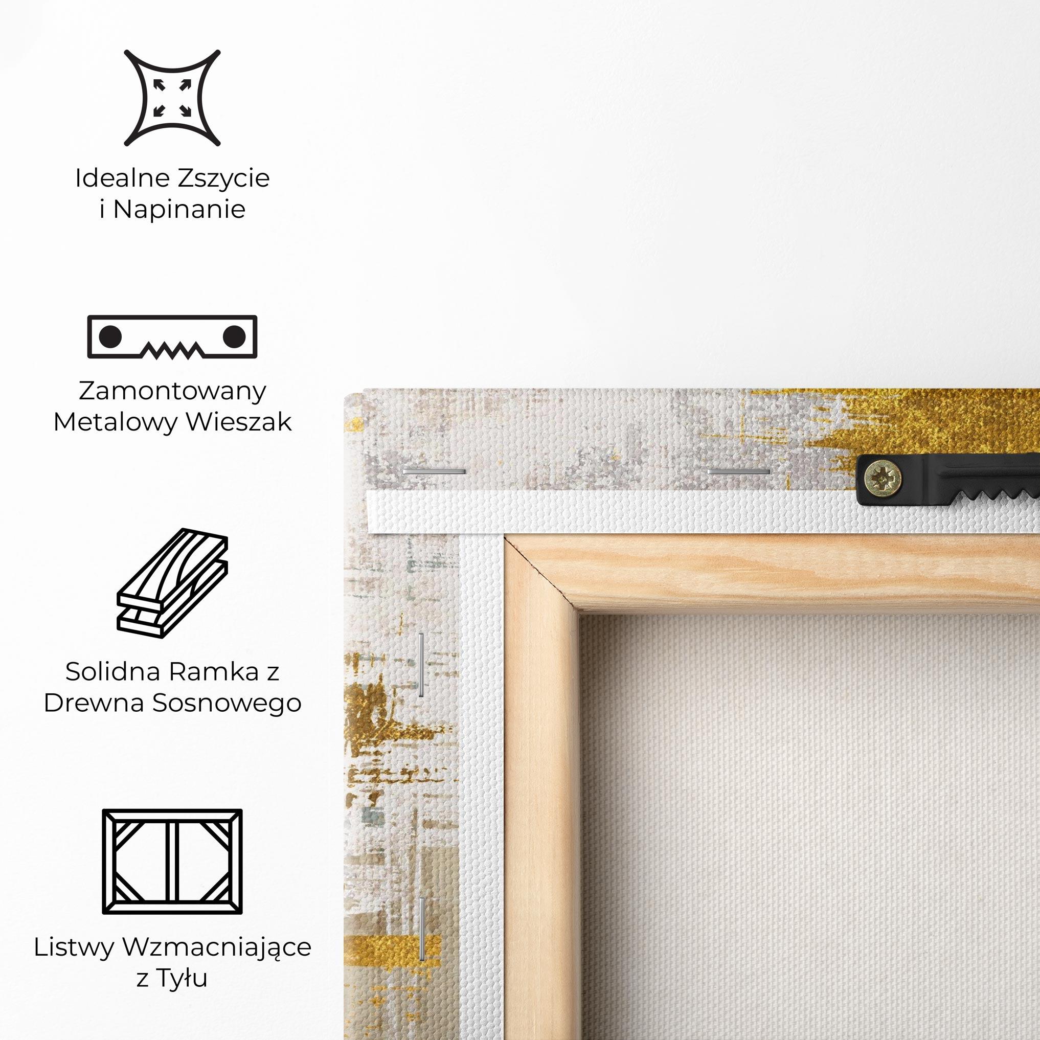 Obraz na Płótnie Gold And White Brush mockup 5