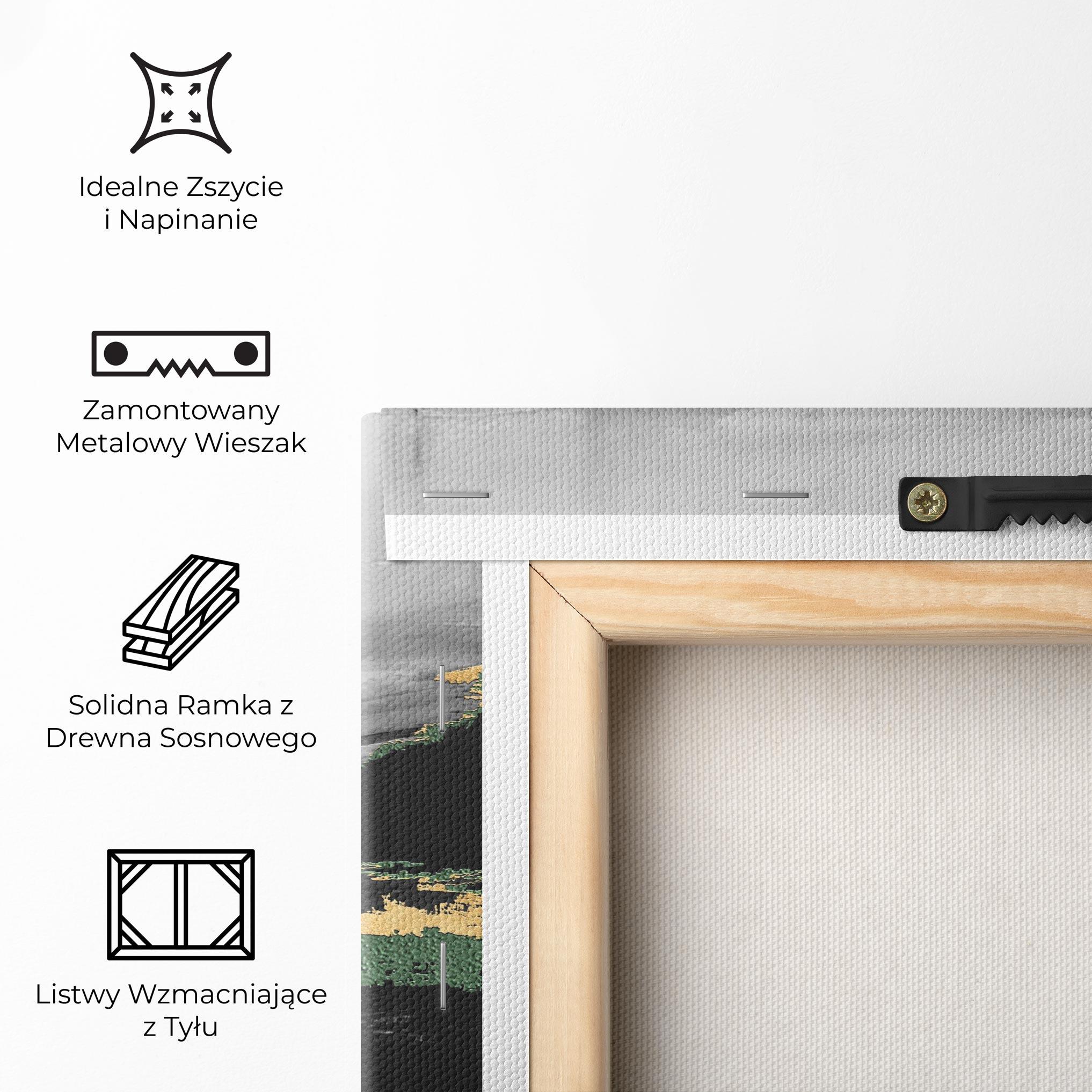 Obraz na Płótnie Grey With Green Painting mockup 5