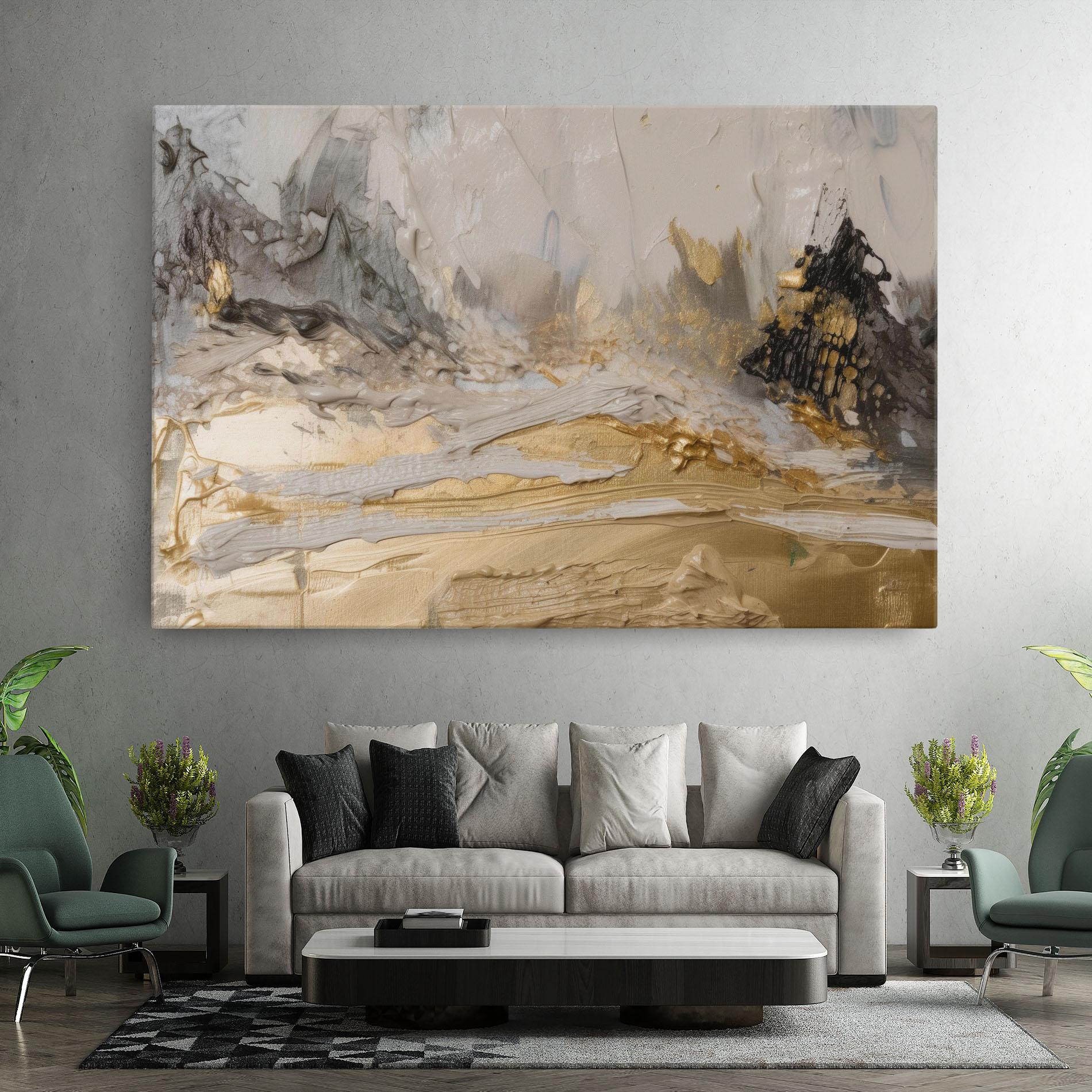 Obraz na Płótnie Abstract White Waves mockup 7