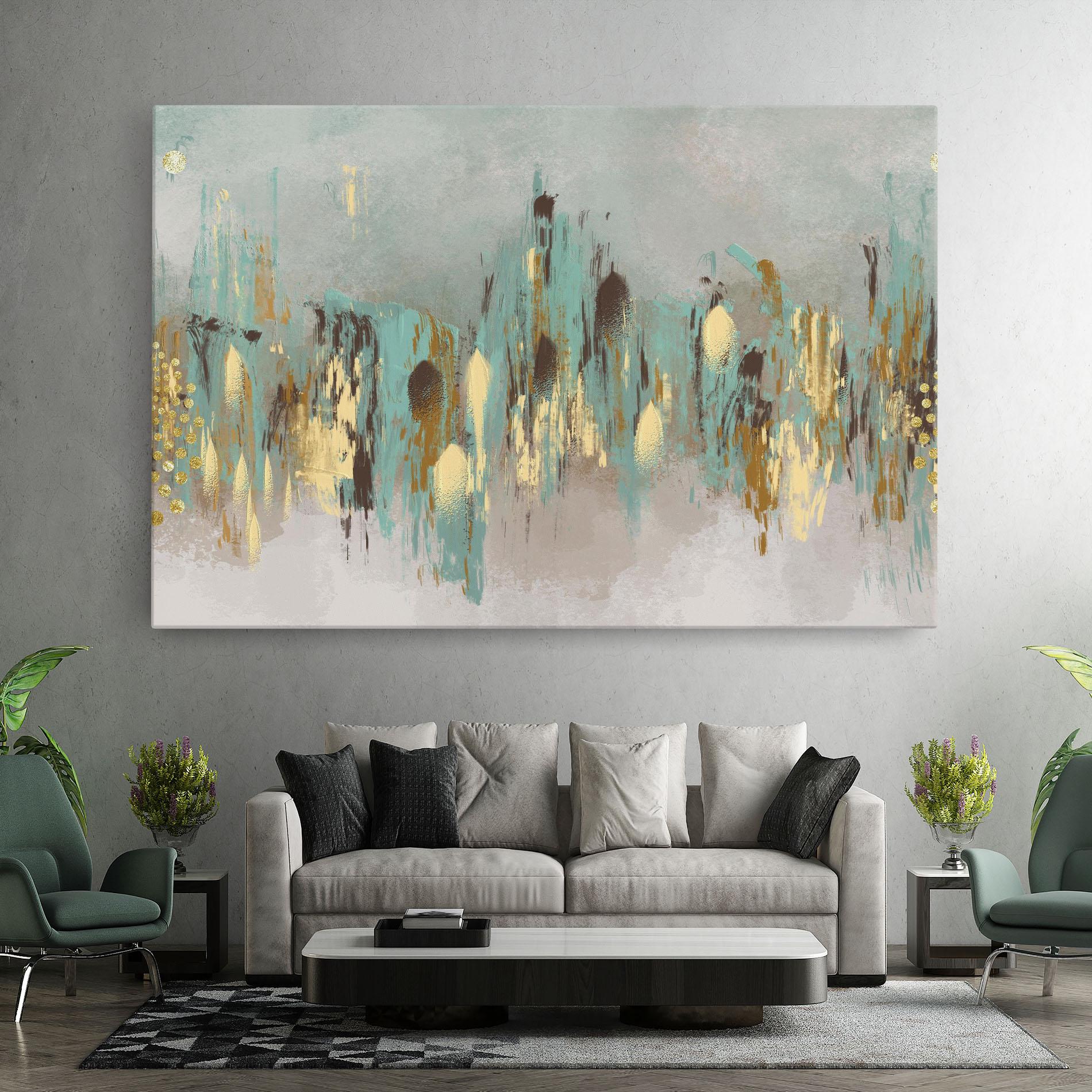 Obraz na Płótnie Gold Spiral Points mockup 7